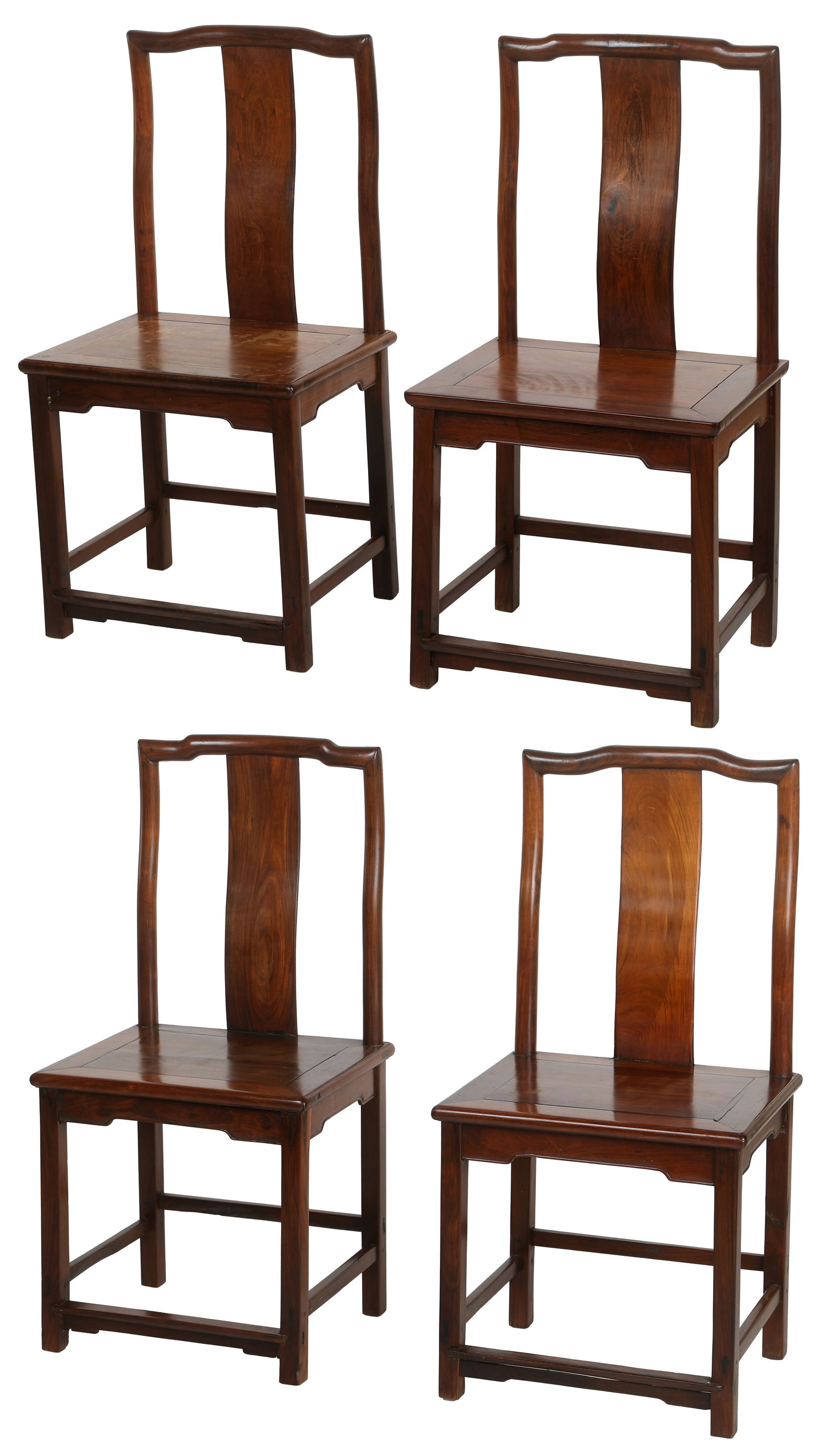 4 Vintage Chinese Hardwood Scholar's Side Chairs (1 of 5)
