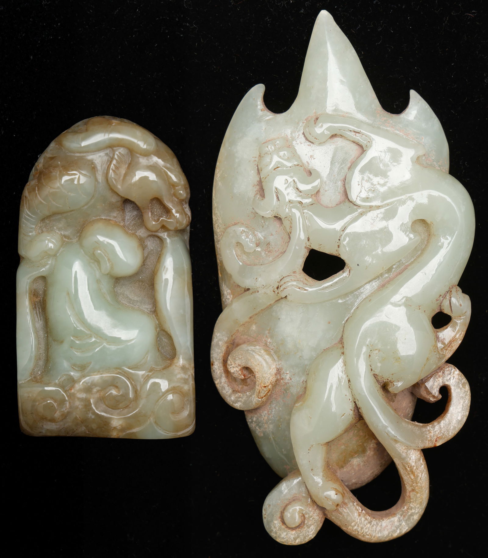 2 Chinese Jade Pendants, Qing Dynasty (1 of 5)