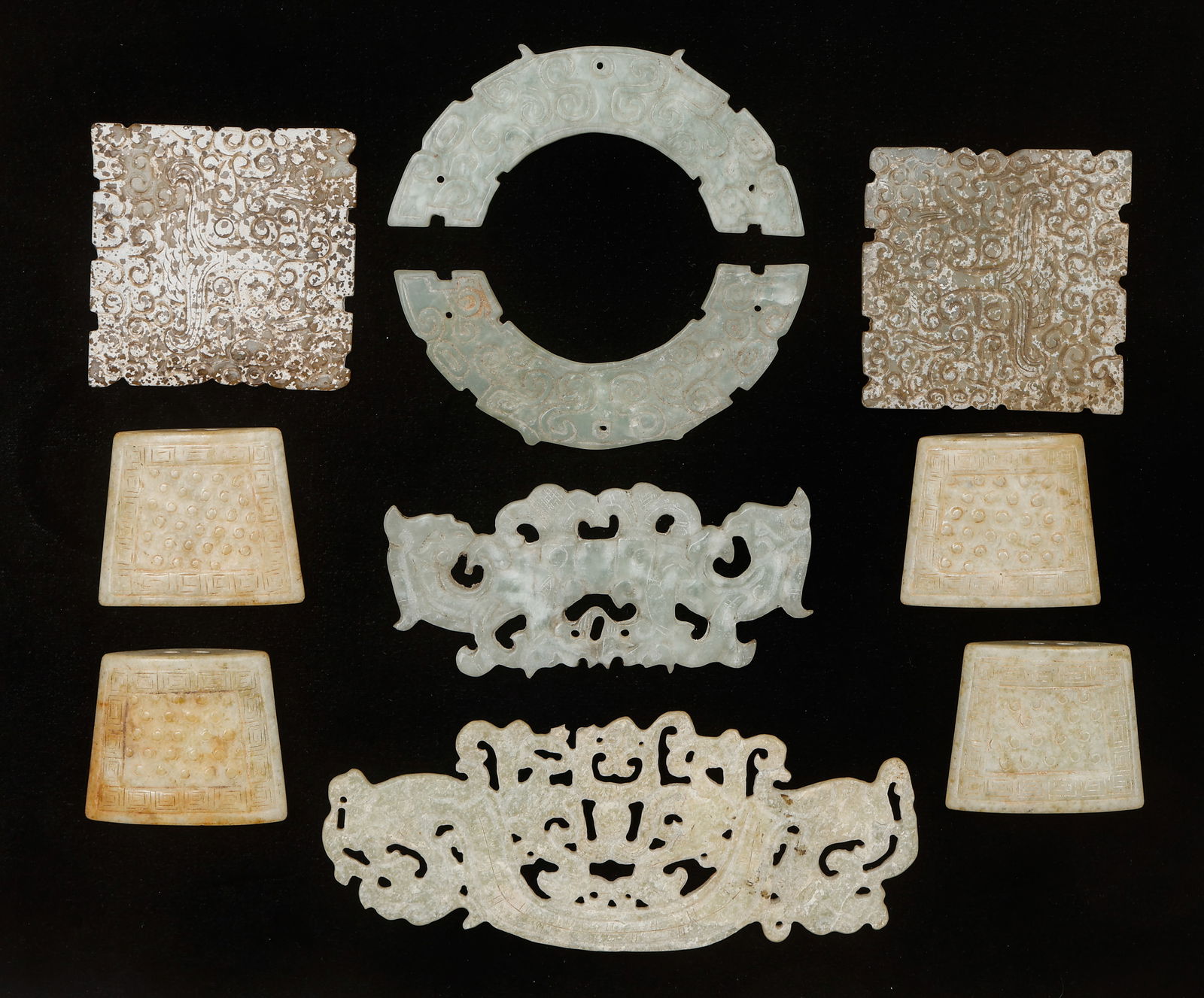 Group of 10 Decorative Asian Carved Hardstone Ornaments (1 of 2)