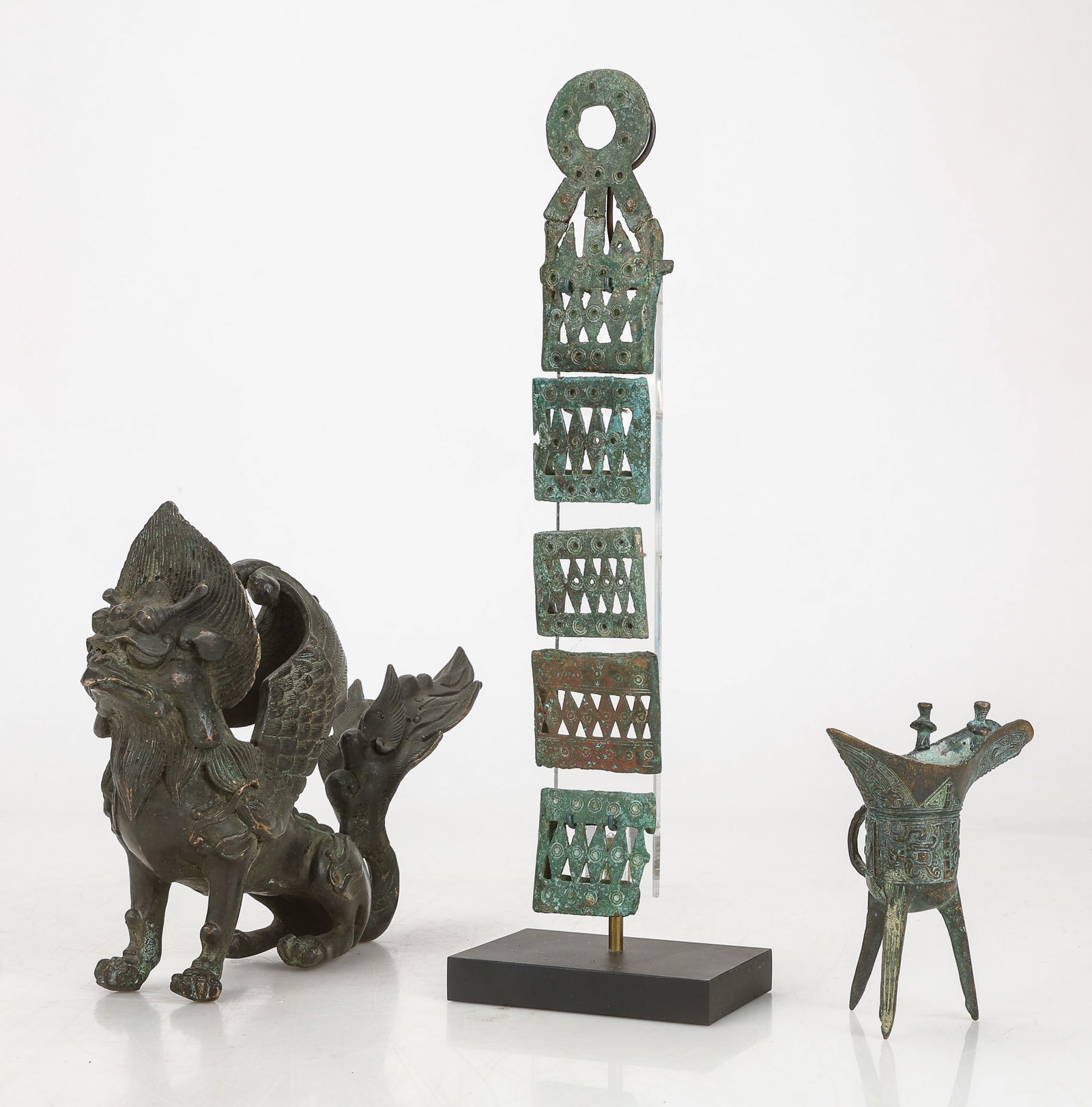 3 Archaic Style Chinese Bronzes (1 of 8)