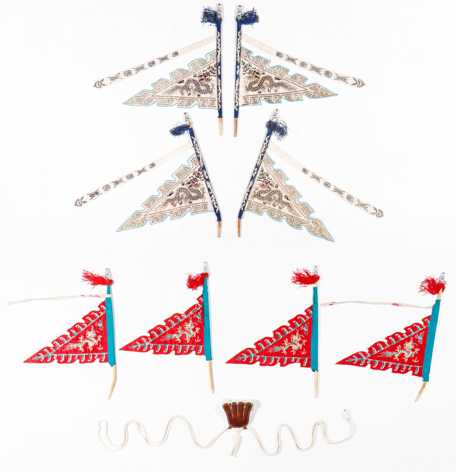 Collector's Lot of 9 Chinese Opera Flags (1 of 9)