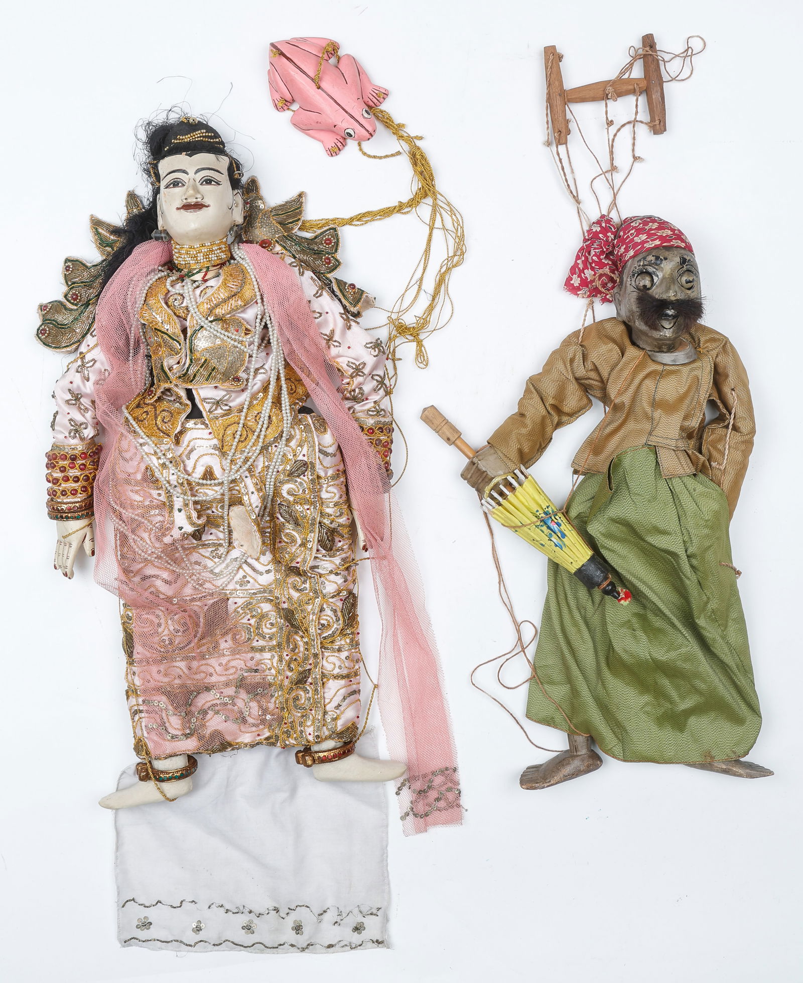 2 Burmese Marionette Puppets, Myanmar (1 of 6)