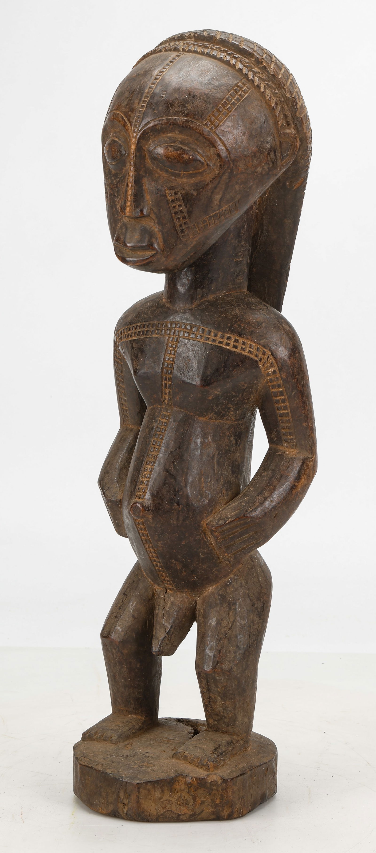 African Tabwa Figure, Eastern DRC, H; 23" (1 of 6)
