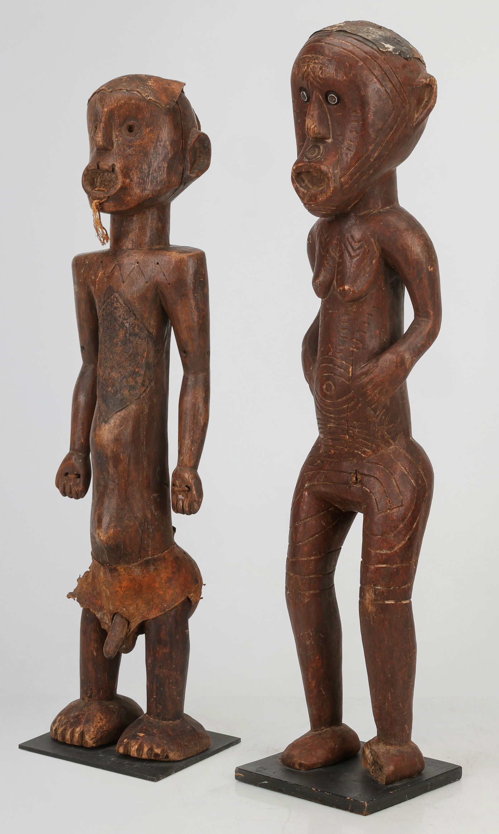 2 Sukuma Or Nyamwezi Style Figures , Tanzania (1 of 11)