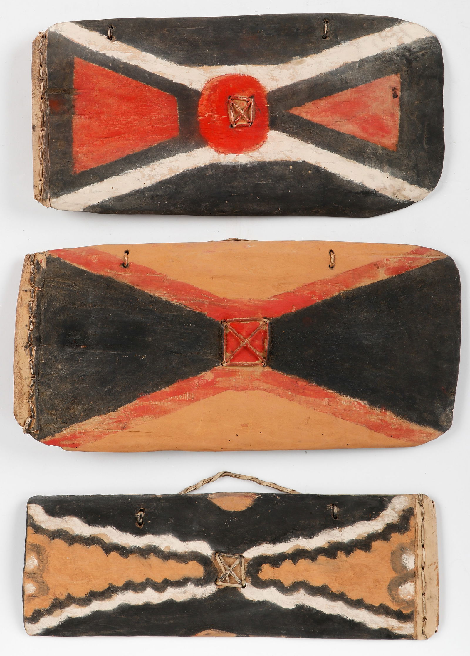 3 Miniature Mendi Shields, Highlands, Papua New Guinea (1 of 2)