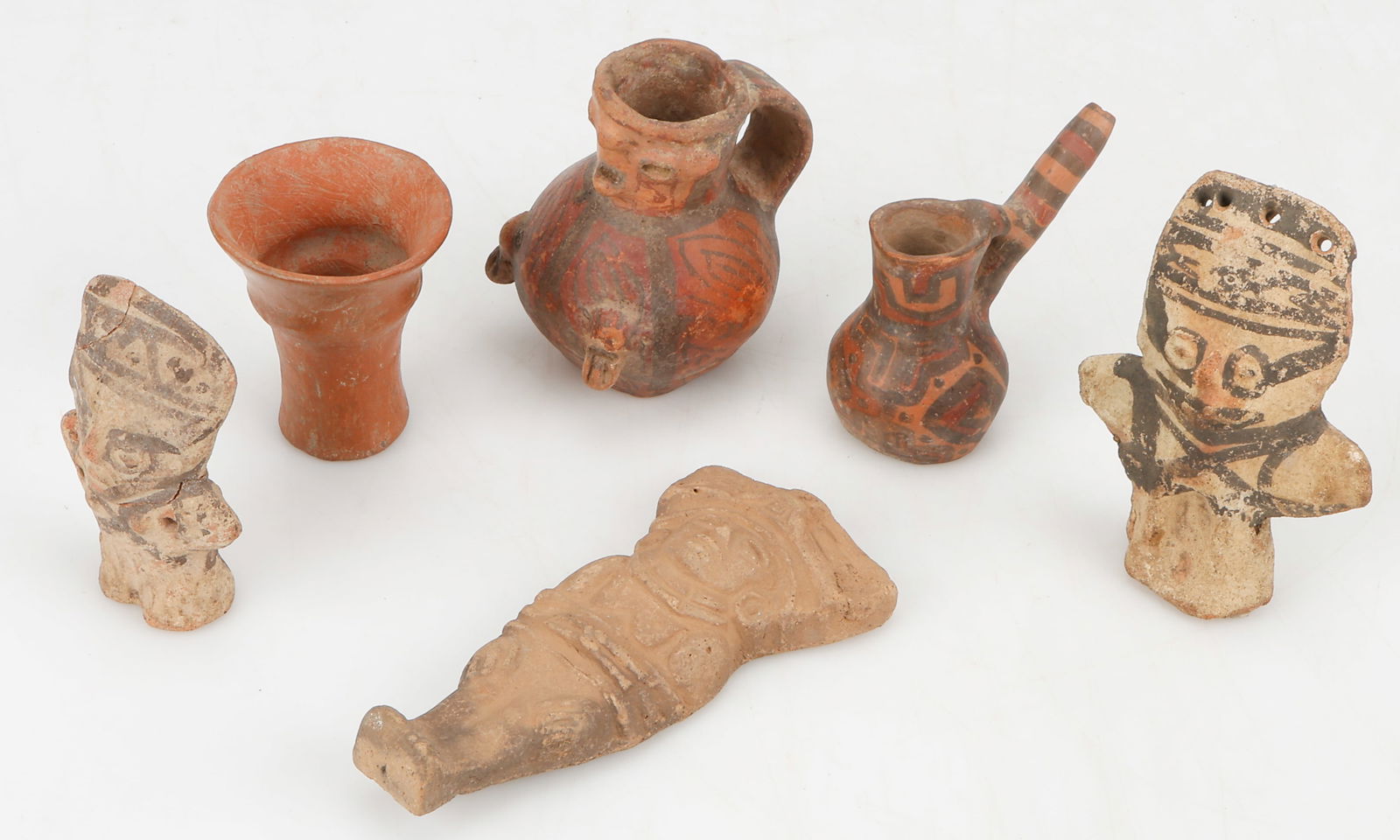 6 Pre-Colombian Pottery Objects (1 of 6)