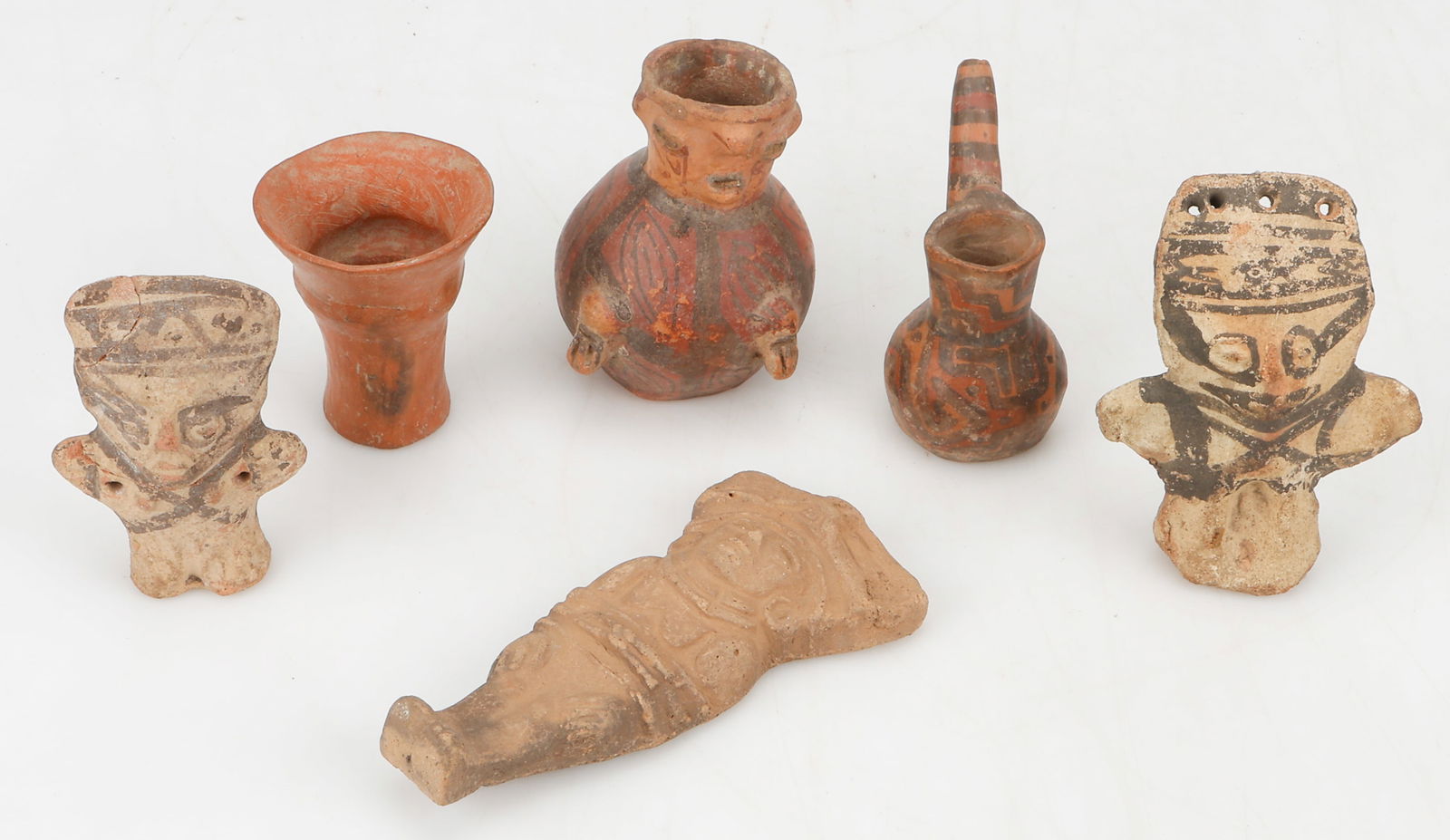 6 Pre-Colombian Pottery Objects - 2