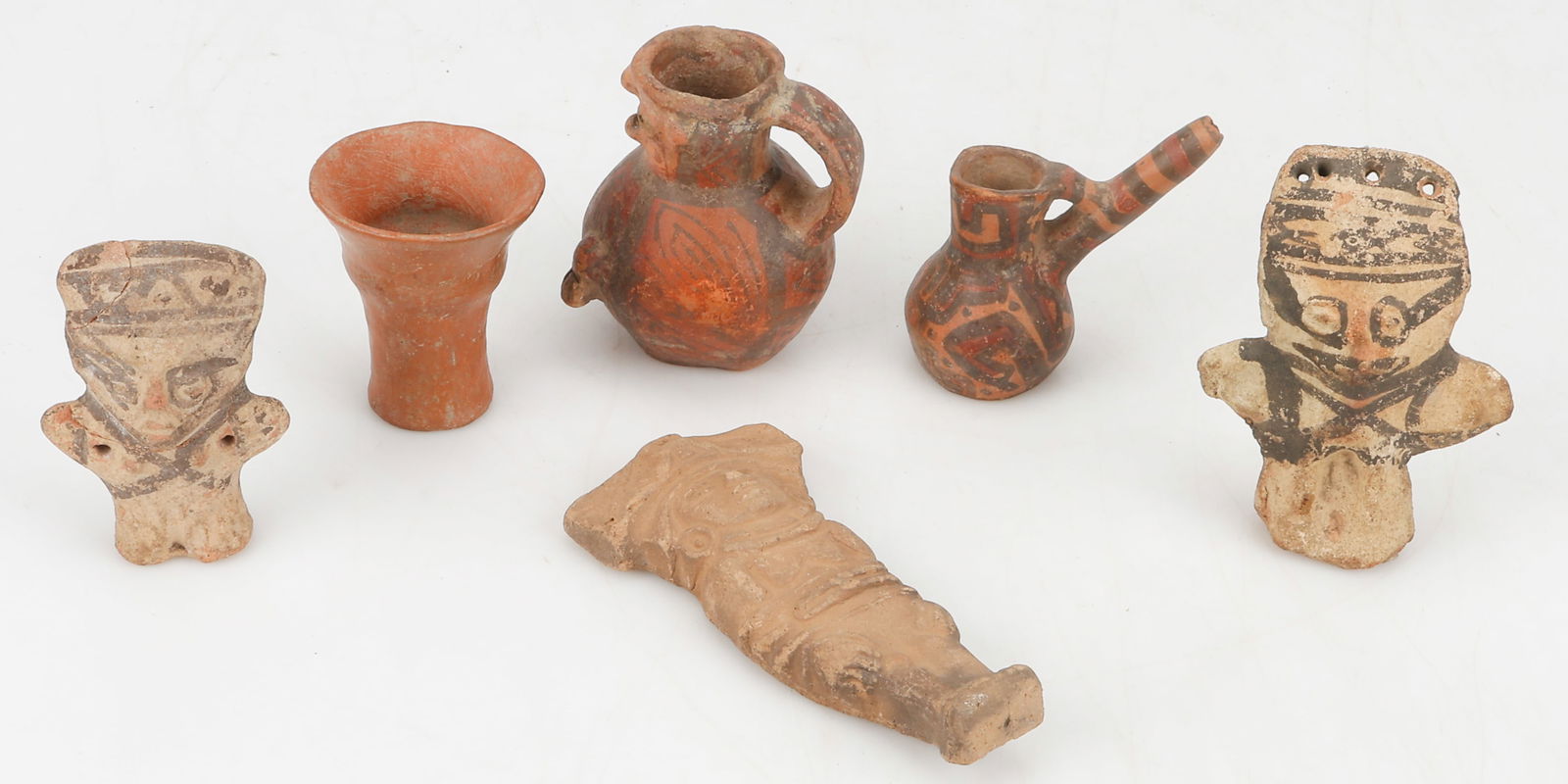 6 Pre-Colombian Pottery Objects - 4