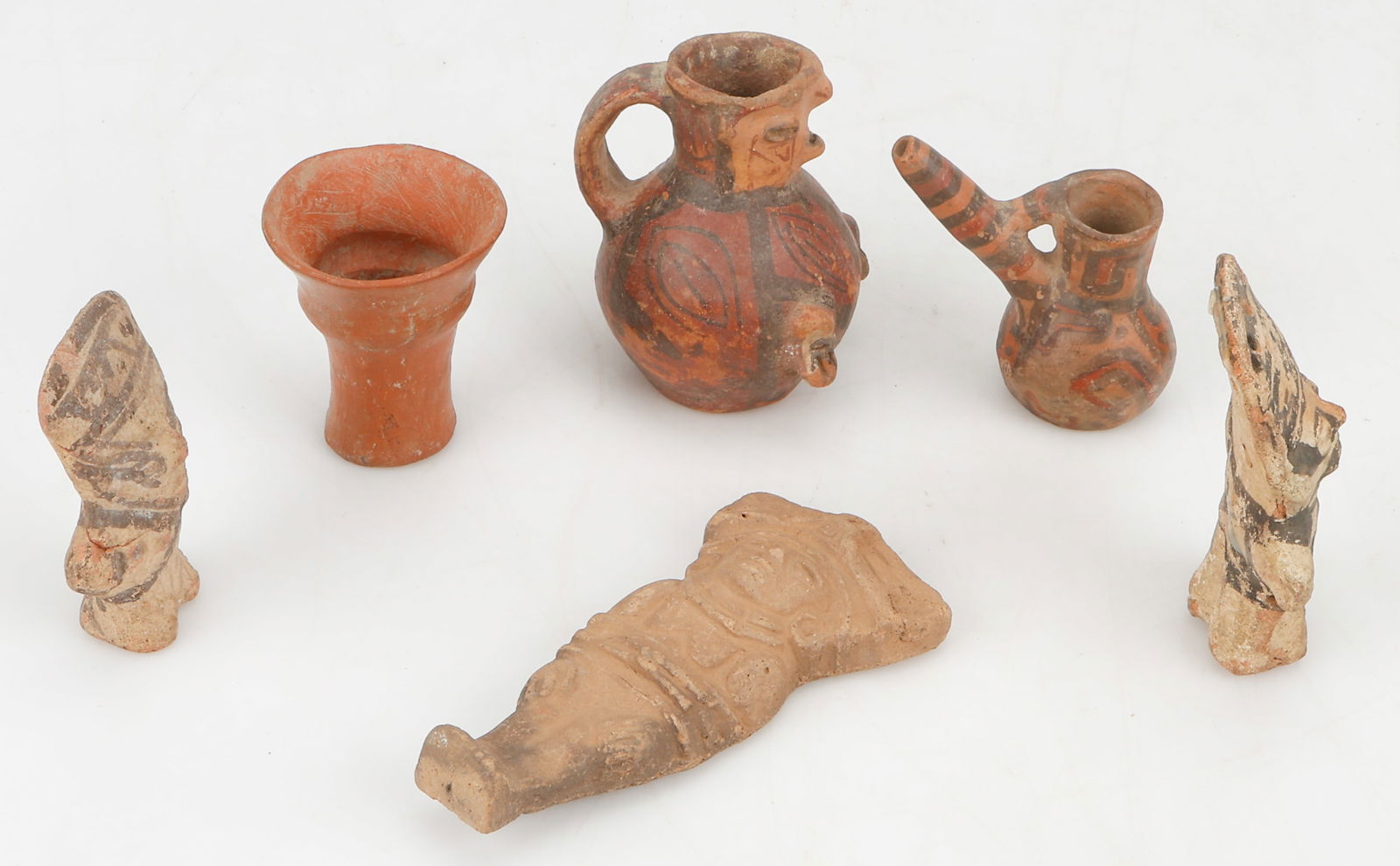 6 Pre-Colombian Pottery Objects - 5