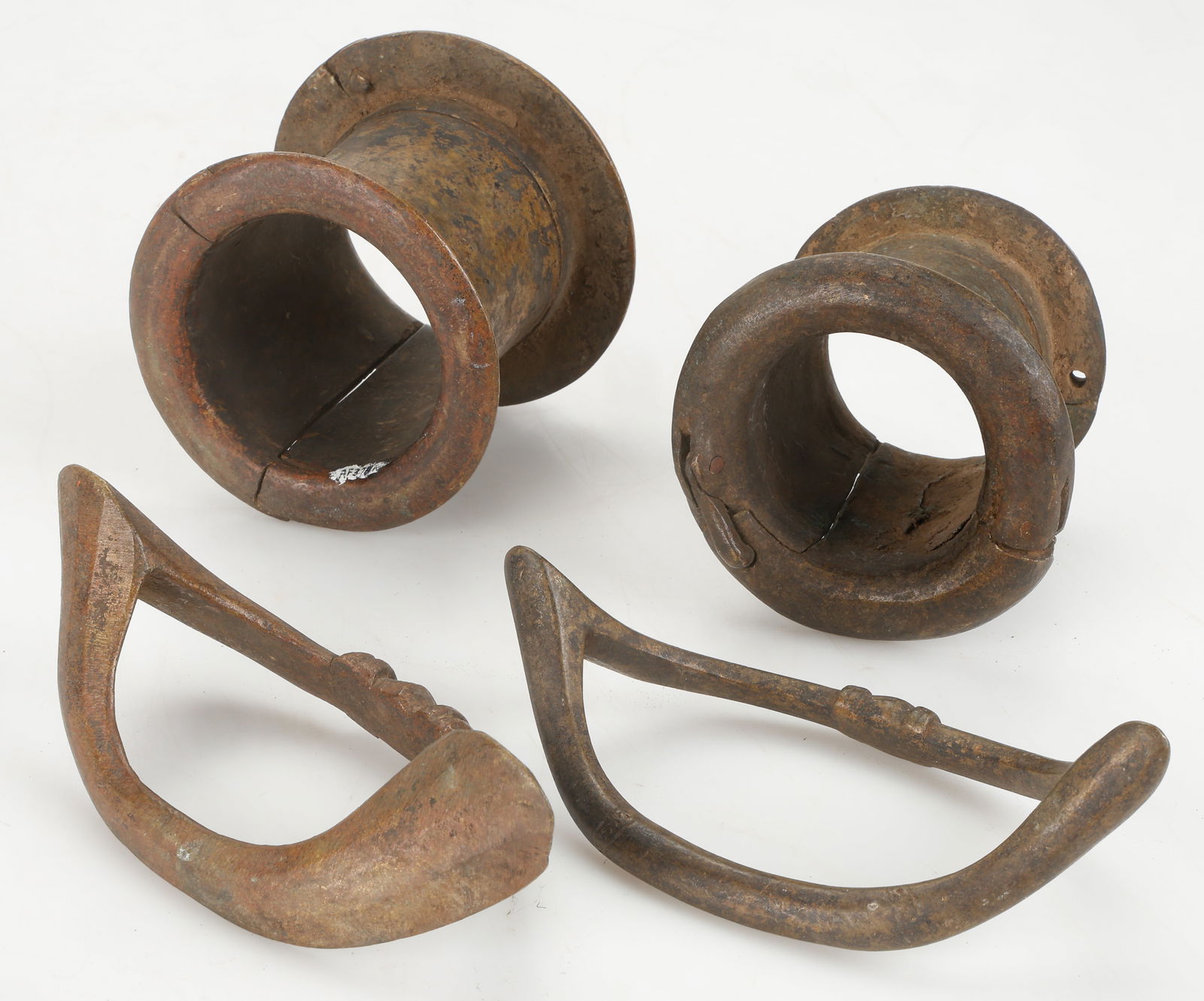 4 African Copper Alloy Anklets (1 of 4)