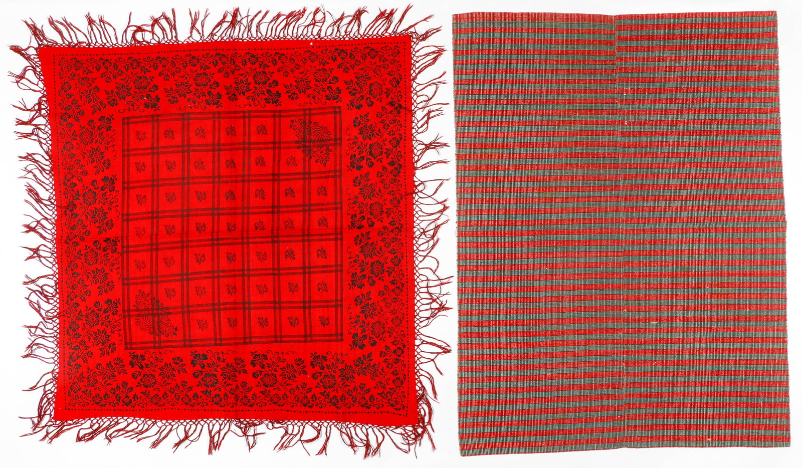 Antique Finnish Sleigh Blanket and Table Cloth, 19th C. (1 of 5)