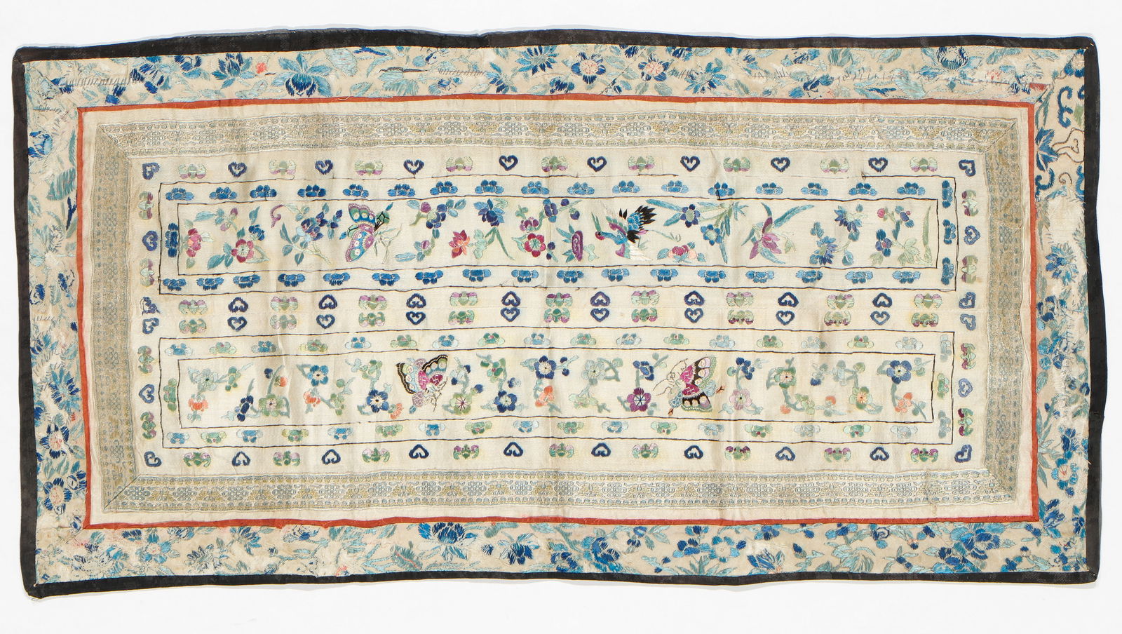 Antique Chinese Silk Embroidered Sleeve Panel (1 of 3)