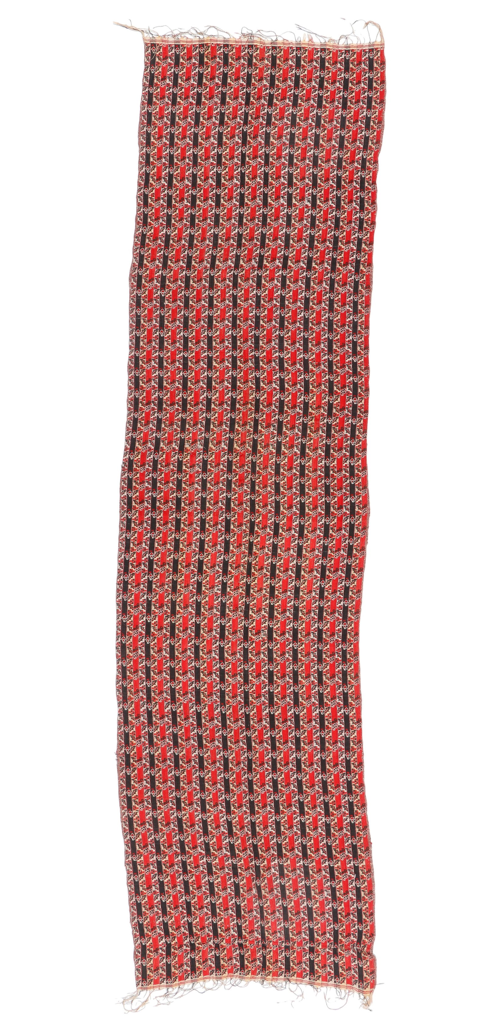 Kerman Woven Wool Shawl, Persia, 19th C., 79'' x 20'' (1 of 3)