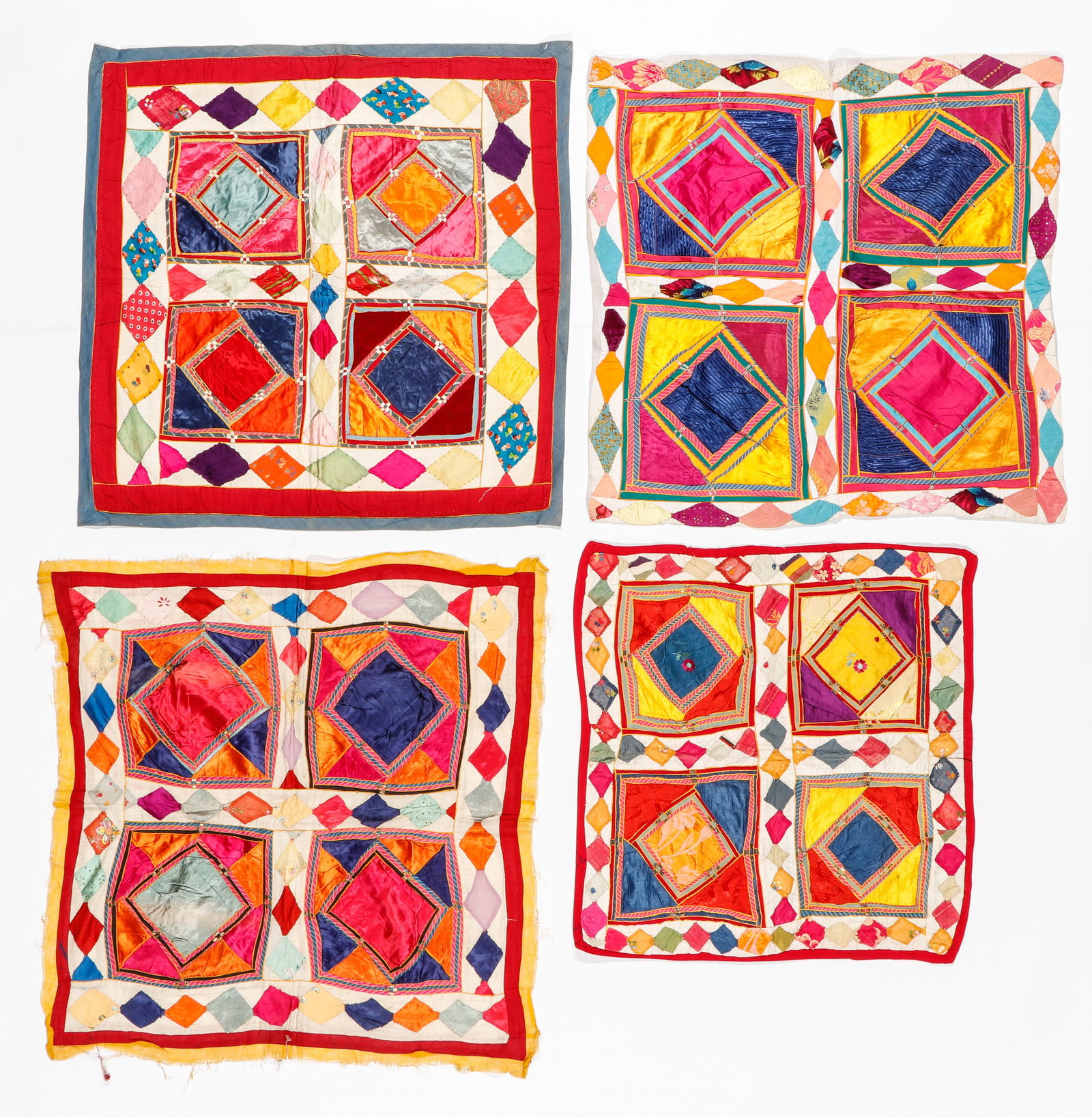 4 Indian Appliqué Chakla Textiles (1 of 2)