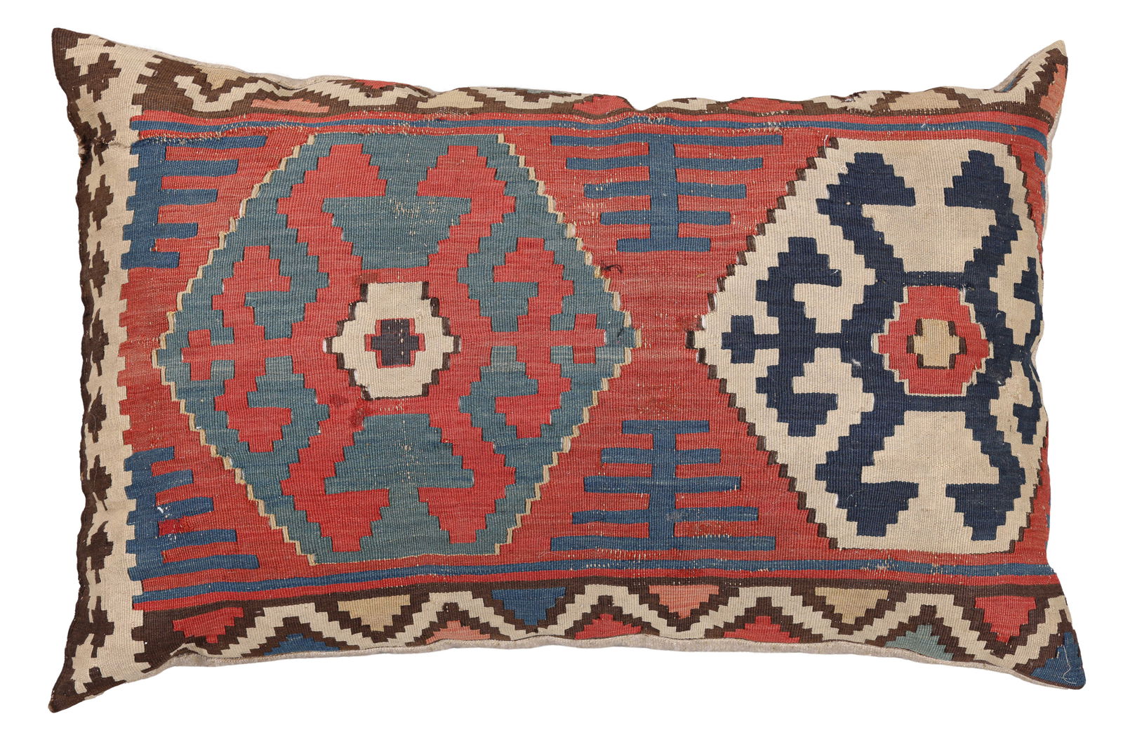 Antique Caucasian Kilim Pillow, 2'1'' x 3'1'': Antique Caucasian Kilim Pillow, 2'1'' x 3'1'' (64 x 94 cm). Weight: 8 lbs.