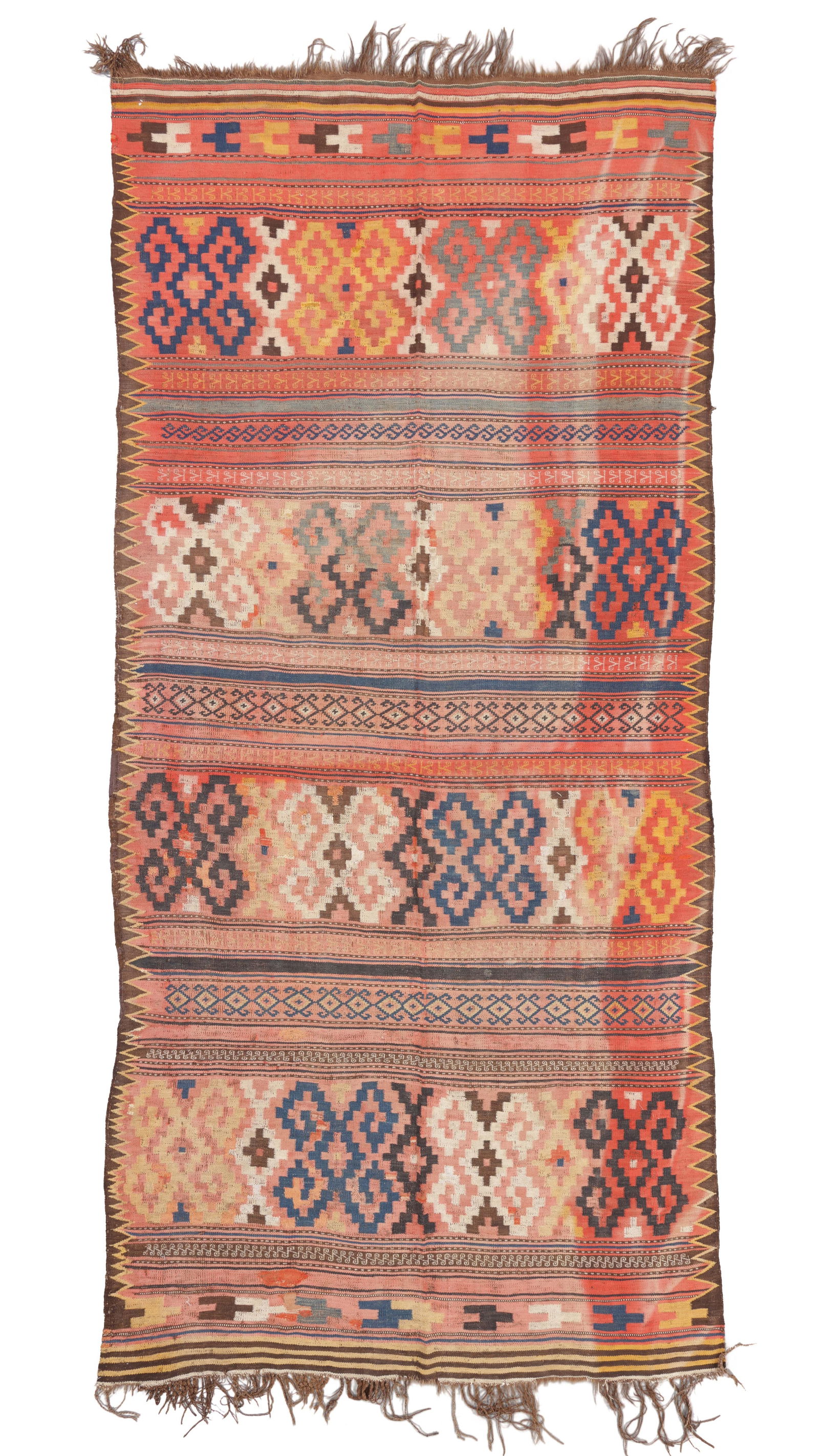 Afghan Kilim, Mid 20th C., 6'2'' x 13'1'' (1 of 4)