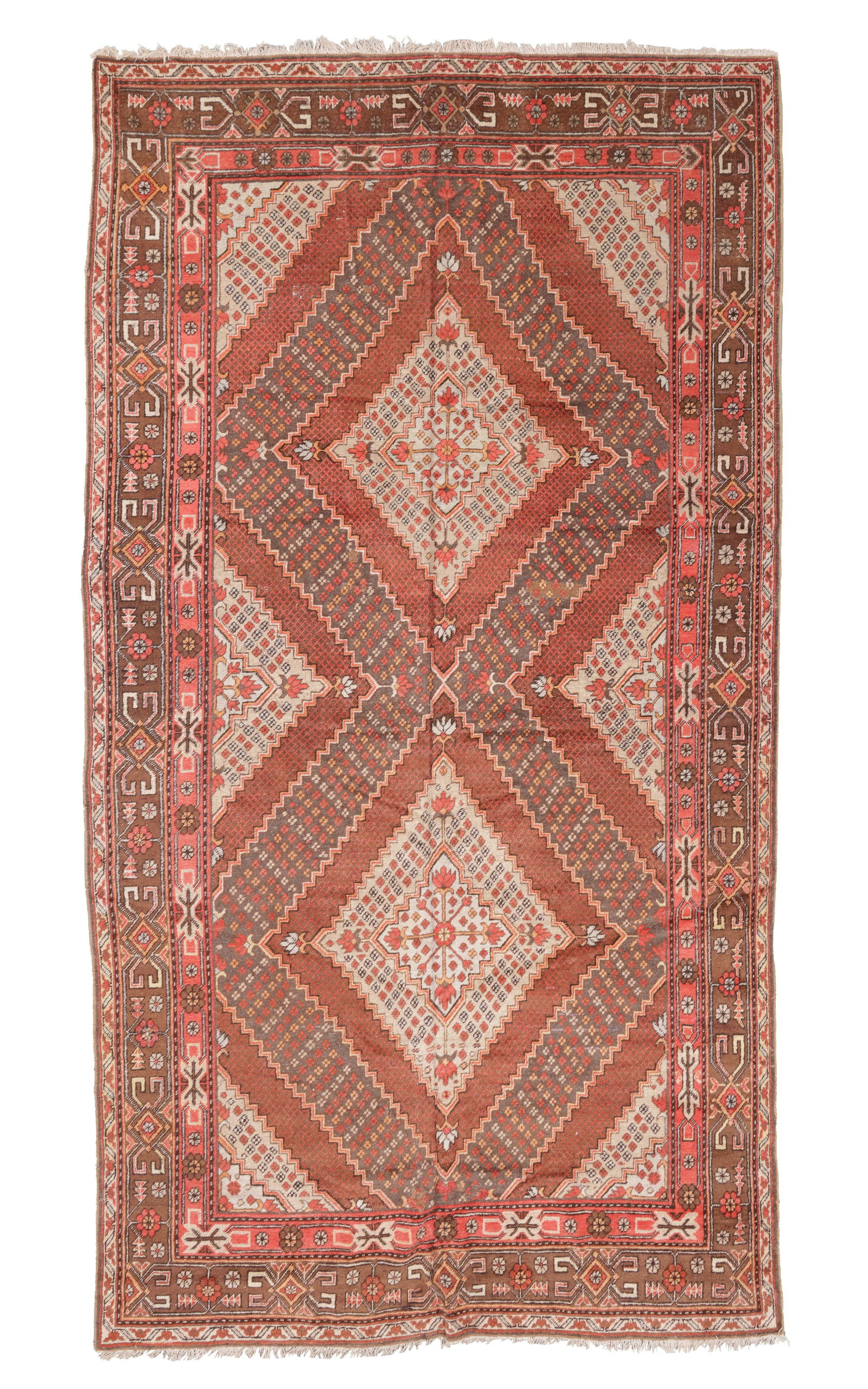 Khotan Rug, East Turkestan, Early/Mid 20th C., 6'10'' x 12'6'' (1 of 5)