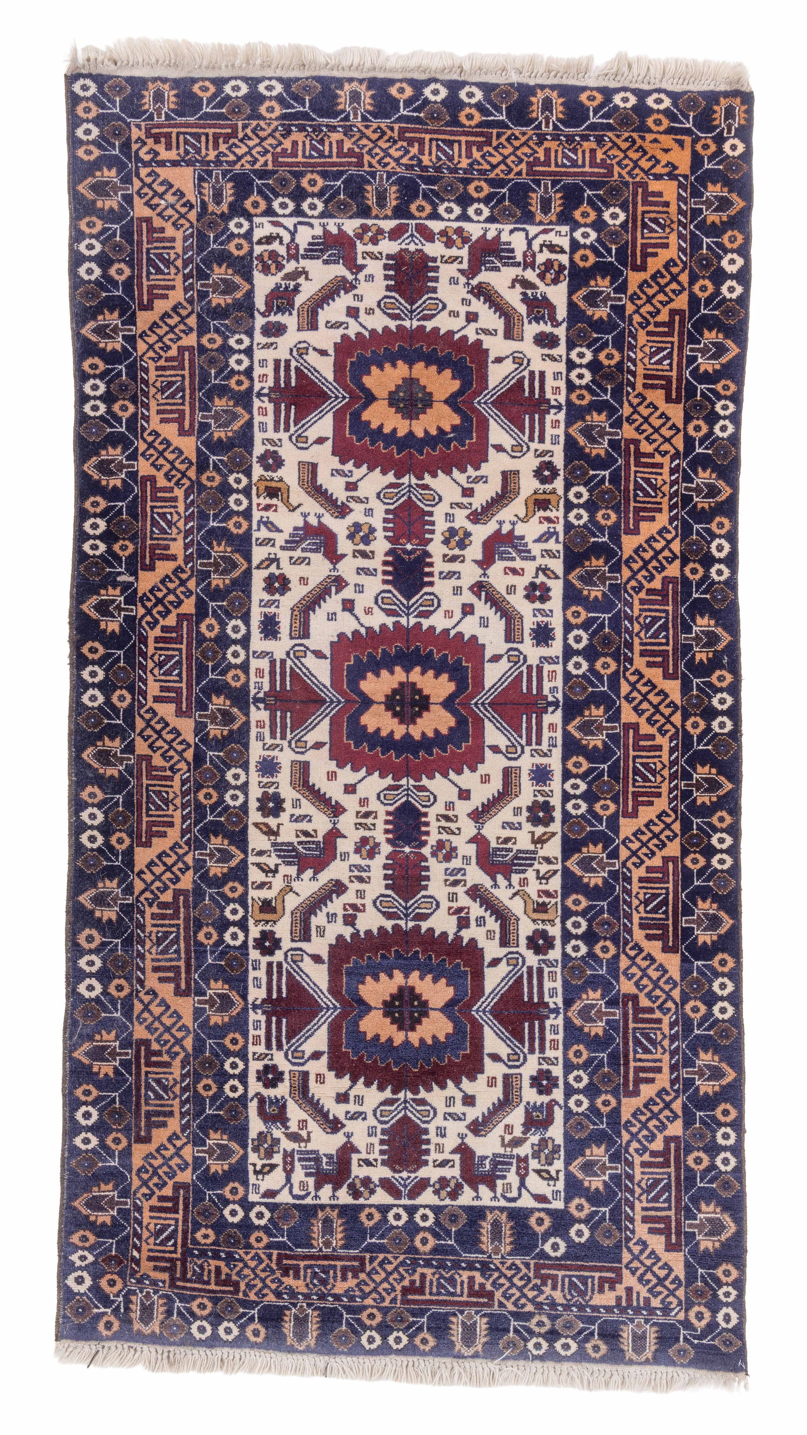 Baluch Rug, Afghanistan, Ca. 1970, 3'7'' x 6'9'' (1 of 5)