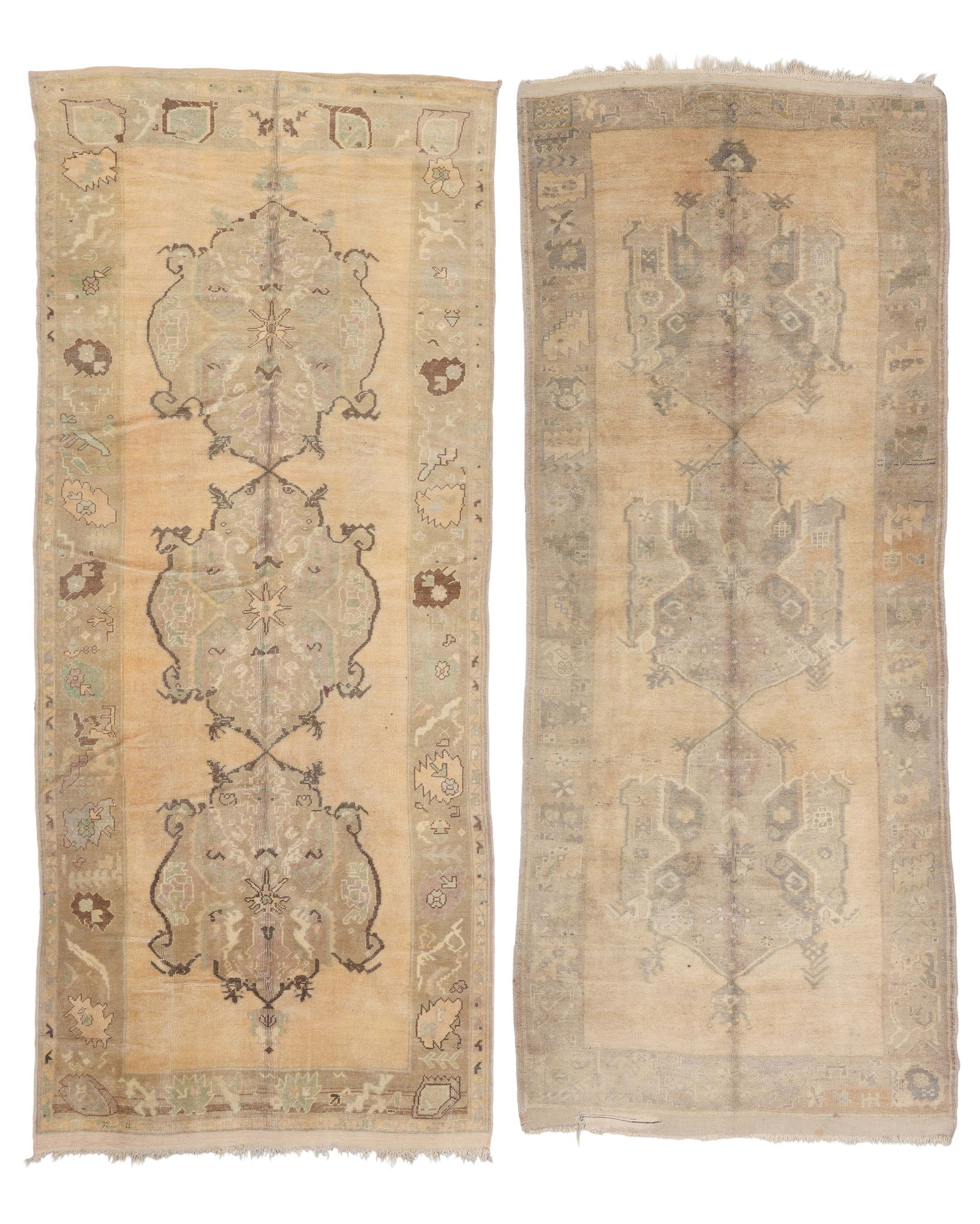 2 Kars Rugs, Turkey, Mid 20th C., 5'1'' x 12'4'' (1 of 4)