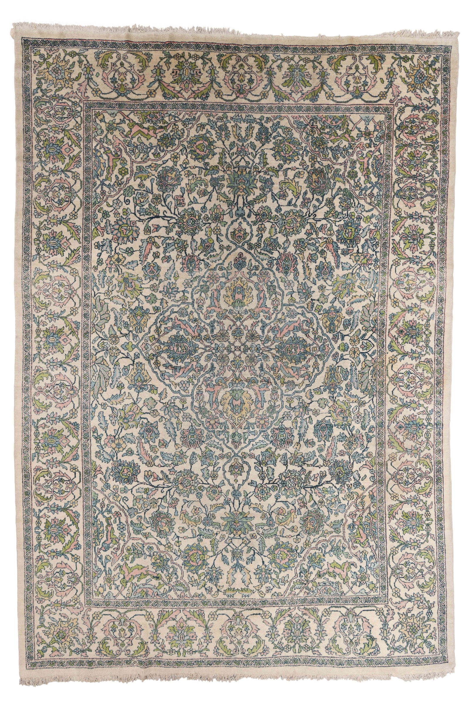Oushak Style Rug, Turkey, Ca. 1960, 9'9'' x 14'4'': Oushak Style Rug, Turkey, Ca. 1960, 9'9'' x 14'4'' (297 x 437 cm). Weight: 68 lbs. Wool.