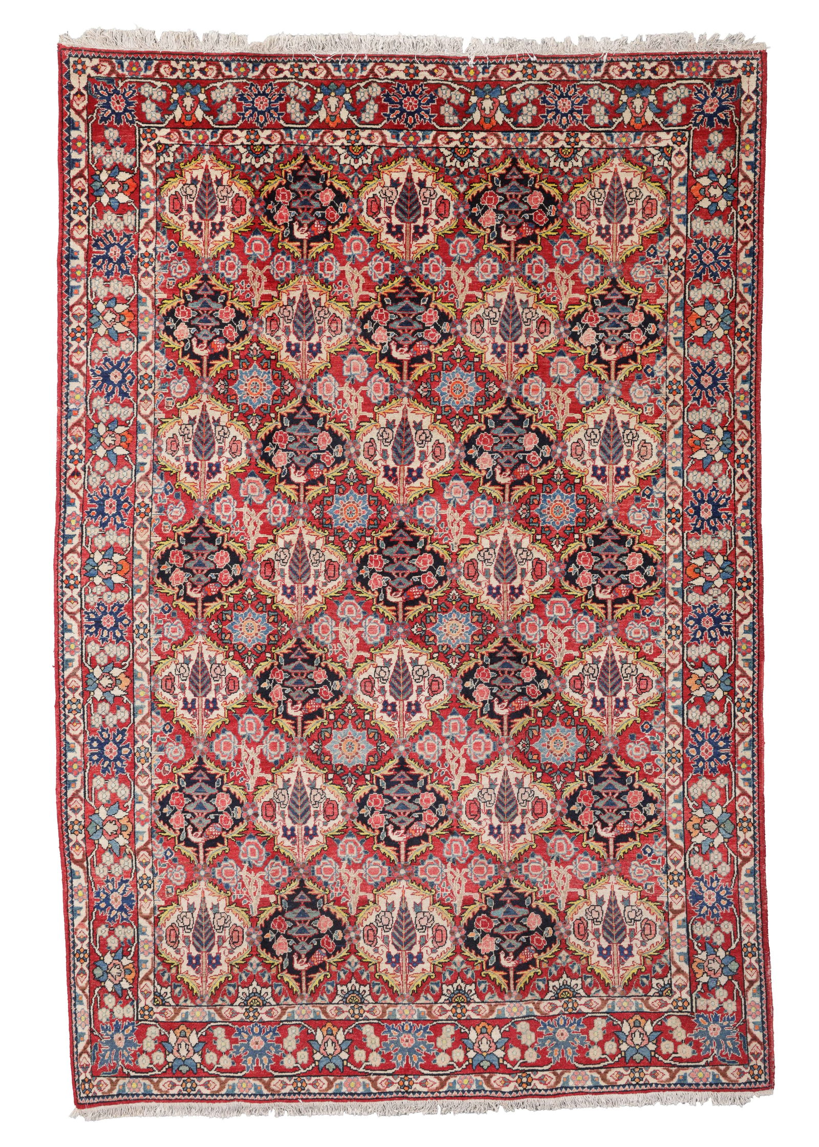 Bakhtiari Rug, Persia, Late 20th C., 6'9'' x 10'0'': Bakhtiari Rug, Persia, Late 20th C., 6'9'' x 10'0'' (206 x 305 cm). Weight: 55 lbs. Material: wool pile, cotton warp, cotton weft.