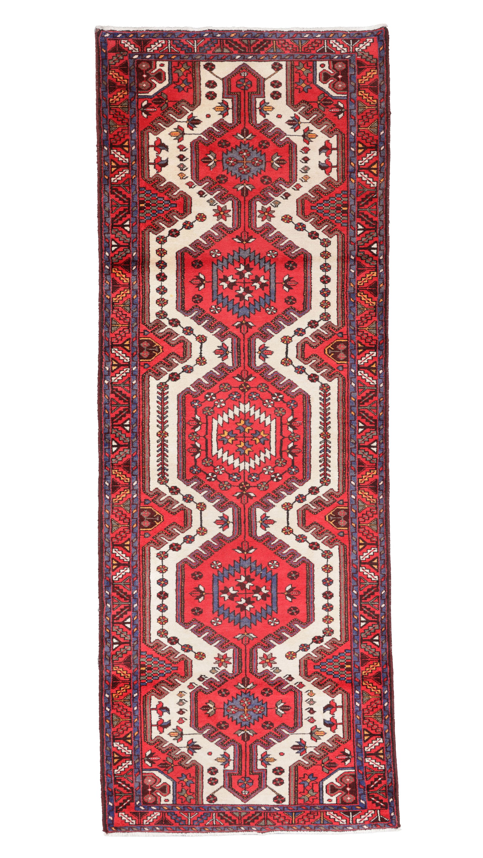 Hamadan Rug, Persia, Late 20th C., 3'9'' x 10'3'' (1 of 5)
