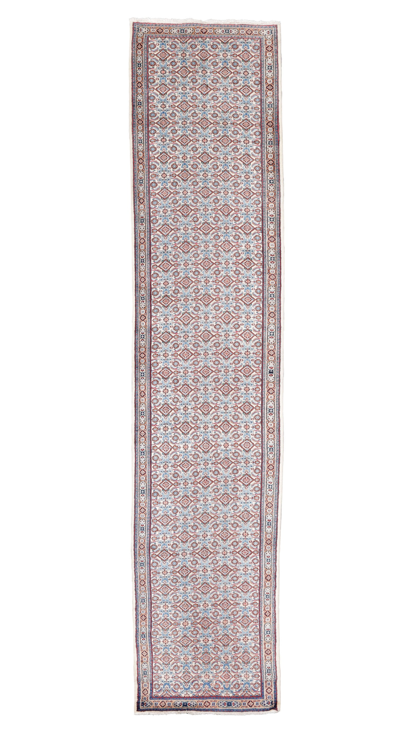 Tabriz Rug, Persia, Late 20th C., 3'0'' x 13'6'': Tabriz Rug, Persia, Late 20th C., 3'0'' x 13'6'' (91 x 411 cm). Weight: 21 lbs. Material: wool pile, cotton warp, cotton weft.