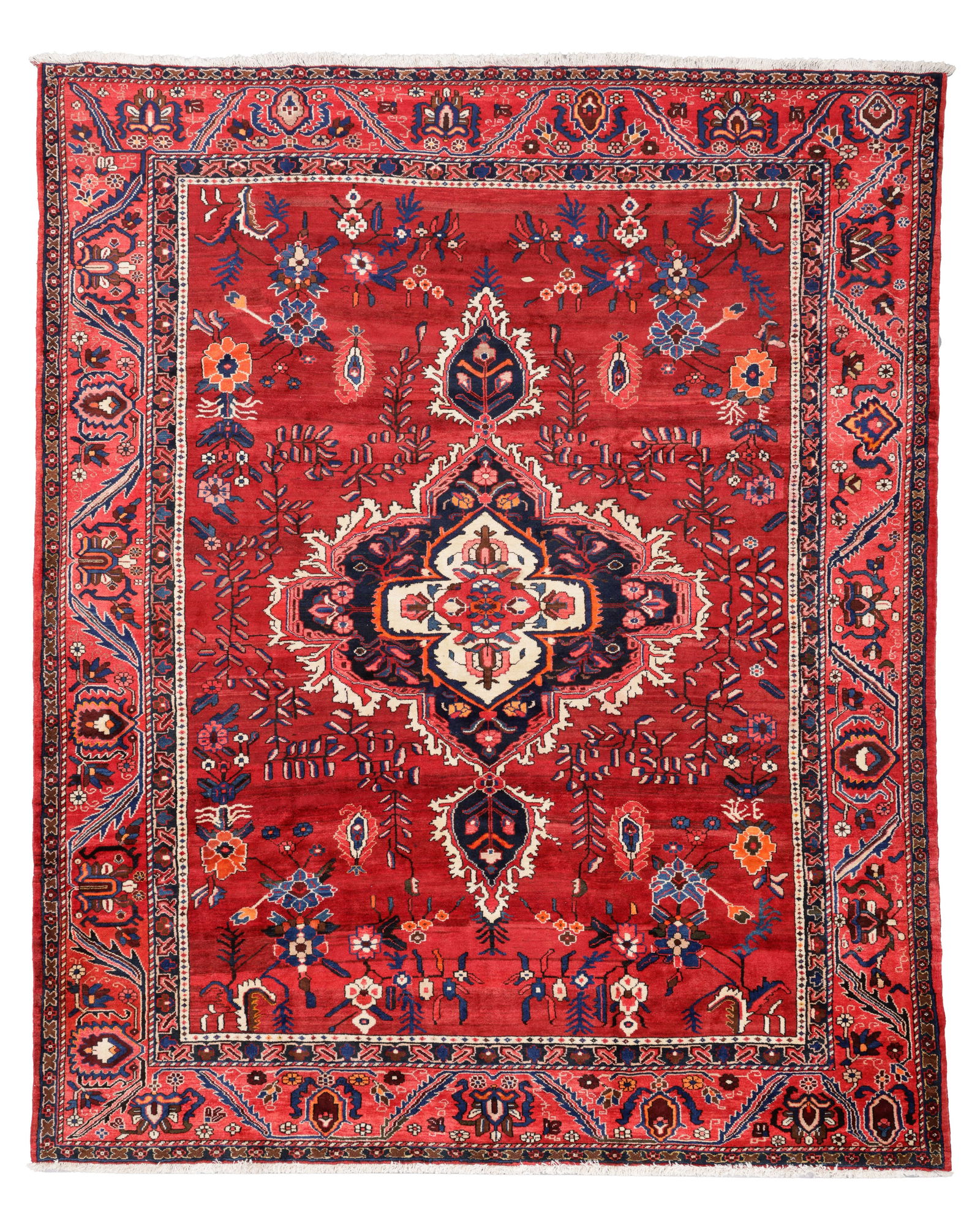 Bakhtiari Rug, Persia, Late 20th C., 9'10'' x 12'0'': Bakhtiari Rug, Persia, Late 20th C., 9'10'' x 12'0'' (300 x 366 cm). Weight: 86 lbs. Material: wool pile, cotton warp, cotton weft.