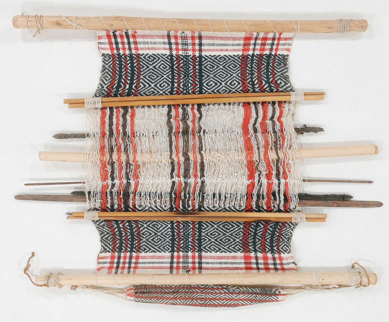 Cashinahua In-Progress Backstrap Loom, Ucayali River Basin, North Central Peru, Mid 20th C. (1 of 3)