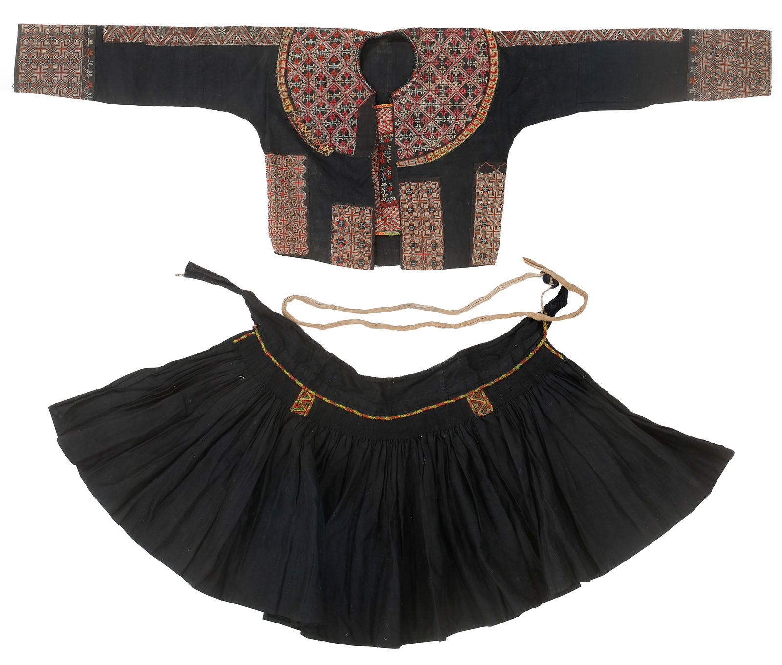 Rukai Men's Long Sleeve Jacket and Skirt, Taiwan, Early 20th C. (1 of 3)