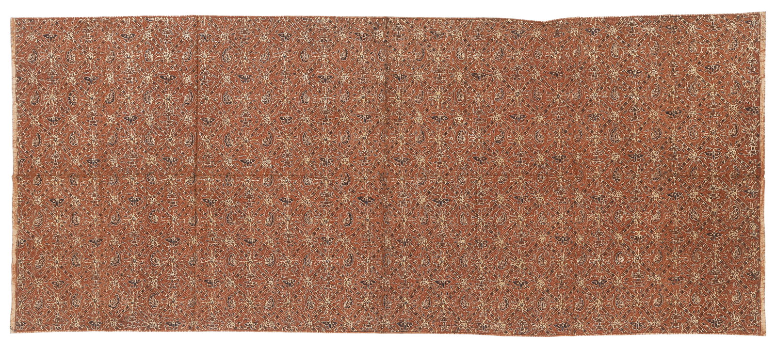 Matrimonial Kain Panjang Tulis Batik w. Gold, Java, Indonesia, c. 1940 (1 of 4)