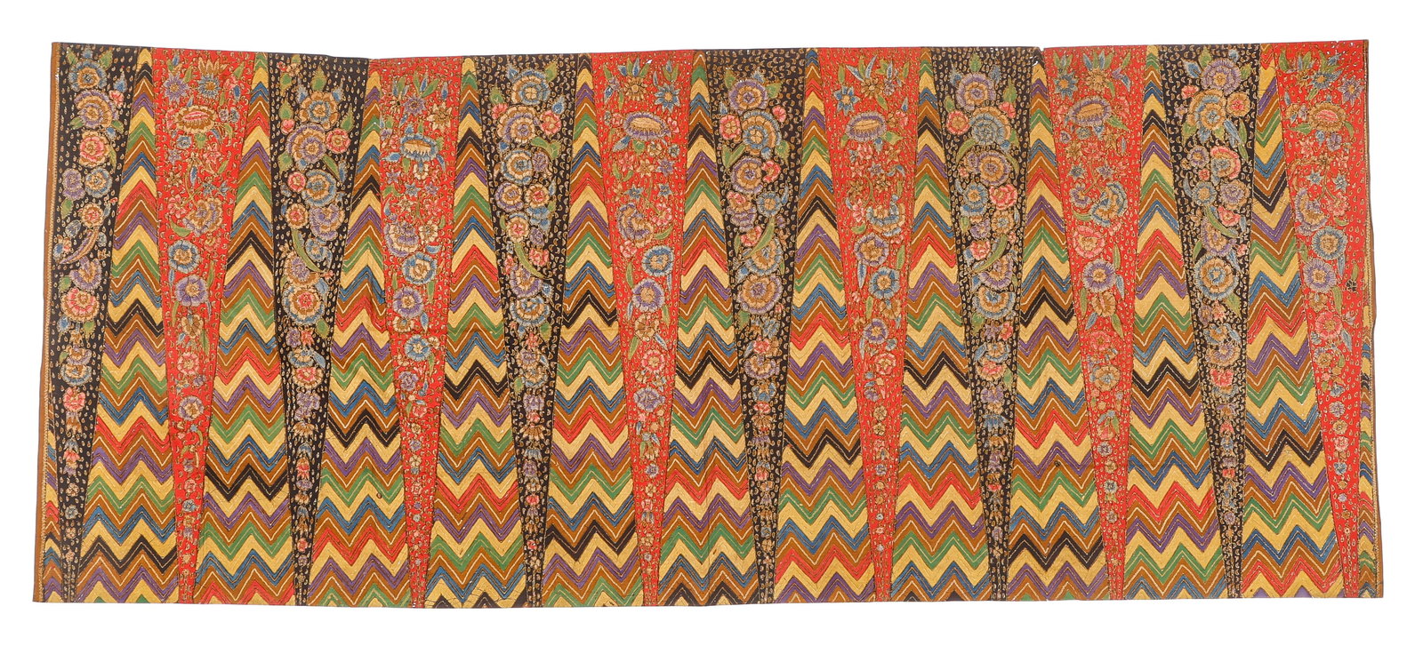 Kain Panjang Batik with Unusual Zigzag and Floral Pattern, Java, Indonesia (1 of 5)