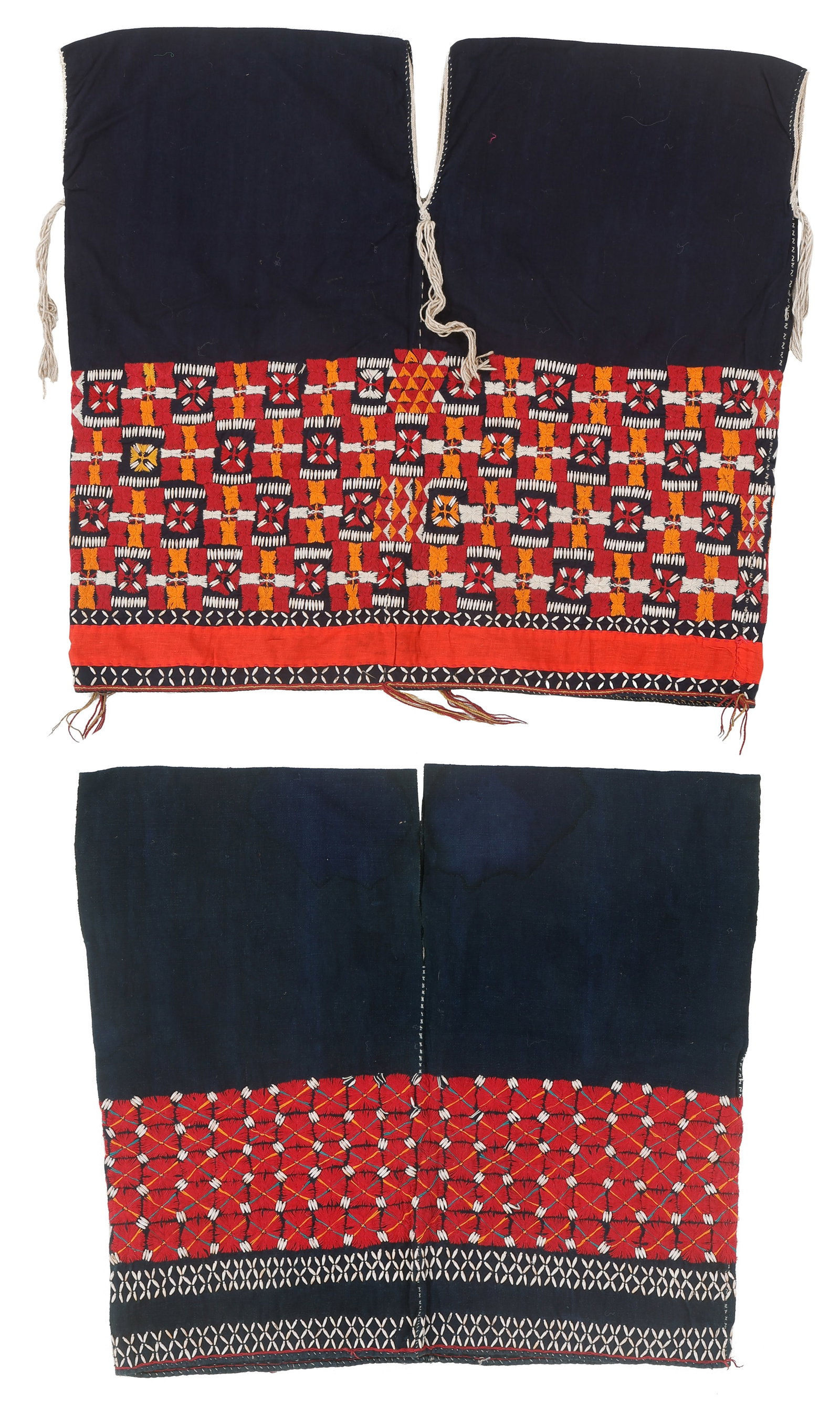 Two Karen Embroidered Cotton Tunics, Northern Thailand (1 of 3)