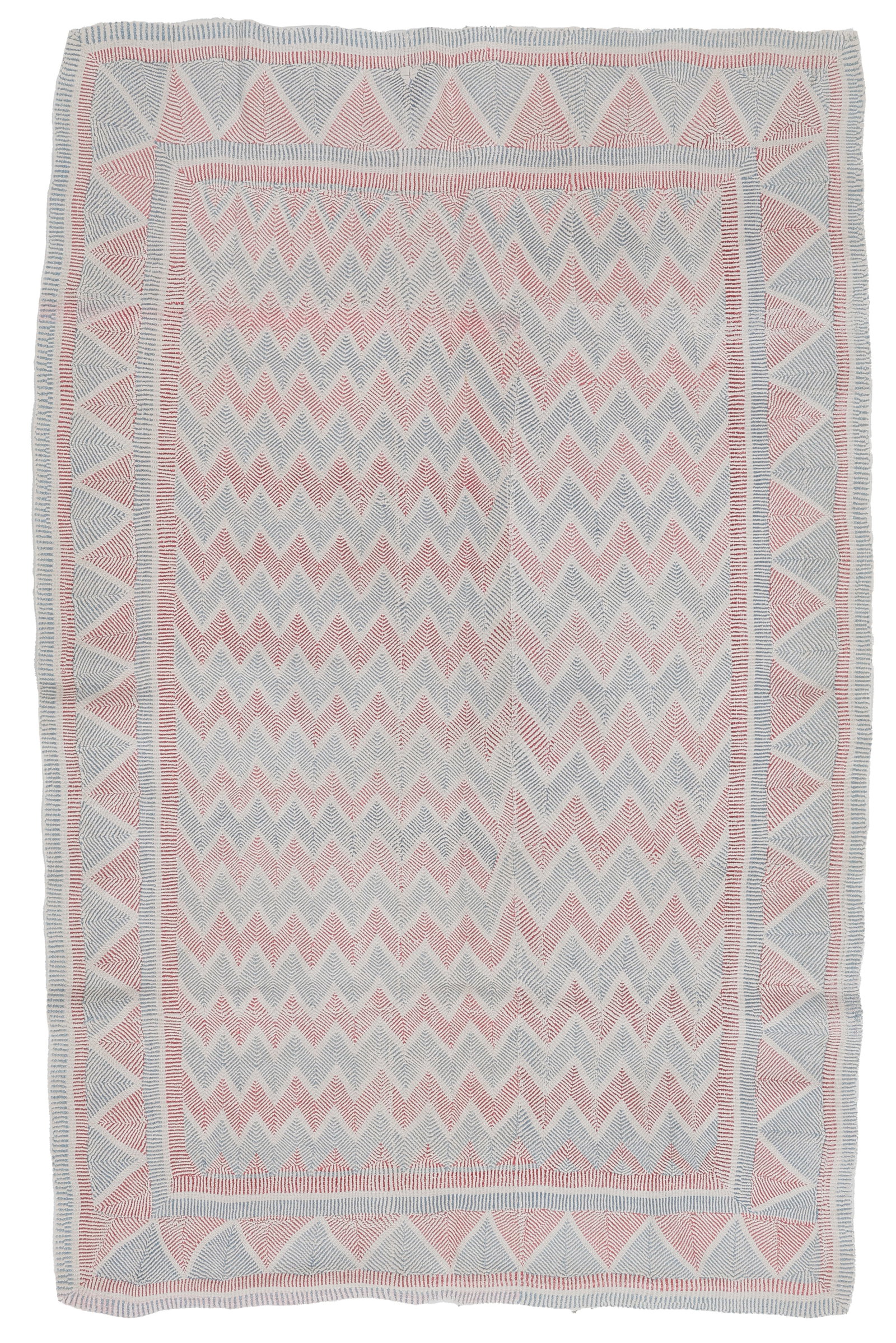 Lahori Kantha Quilted Blanket, India, Mid 20th C. (1 of 3)