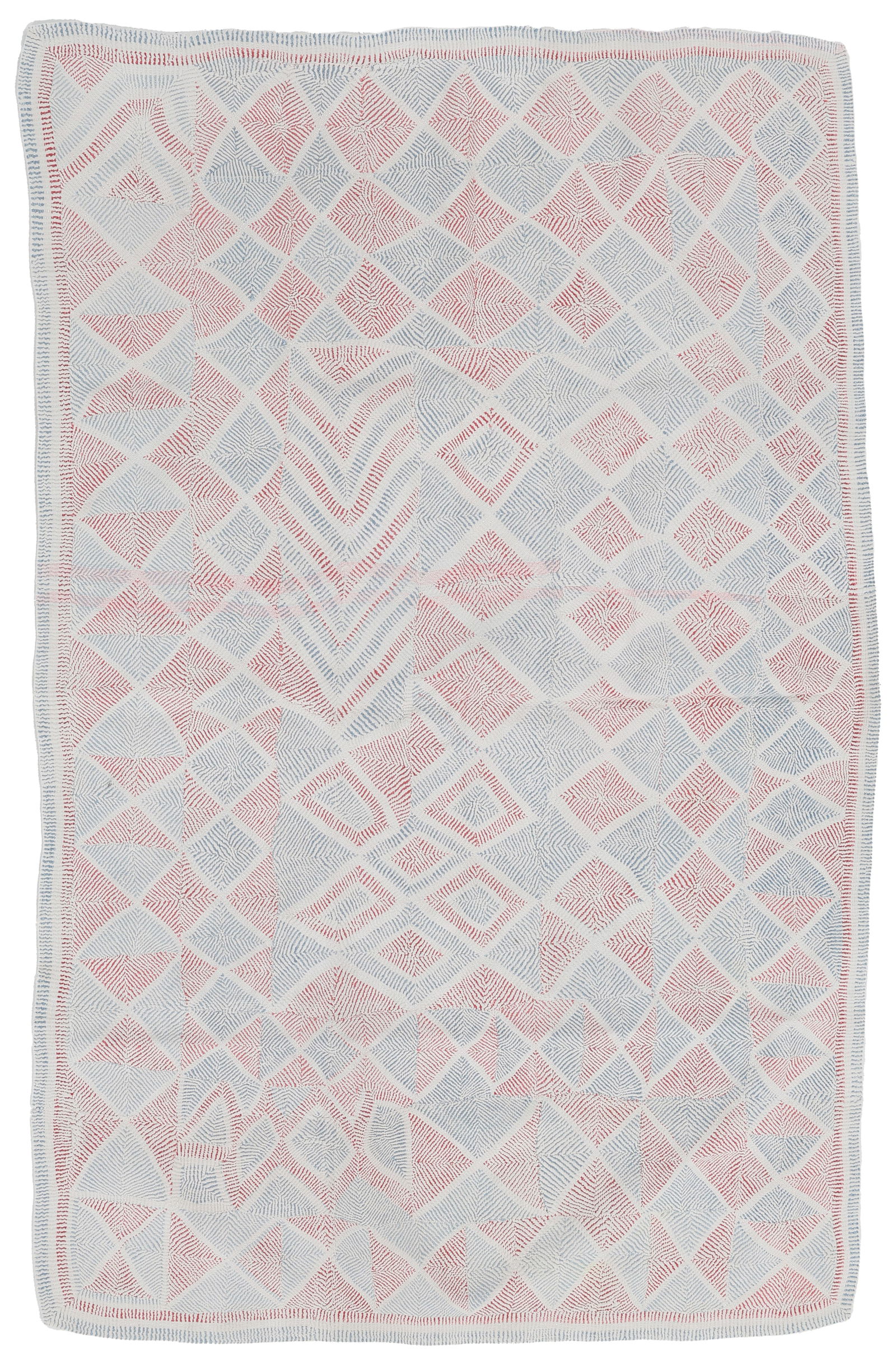 Lahori Kantha Quilted Blanket, India, Mid 20th C. (1 of 3)