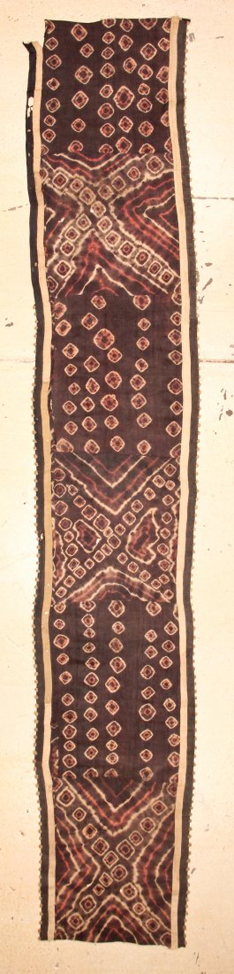 Kuba Raffia Panel: 2'1" x 12'5" (63 x 378 cm): Kuba Raffia Panel, Congo, early 20th c. Size: 2'1" x 12'5" (63 x 378 cm). Provenance: Jane Steinsnyder.