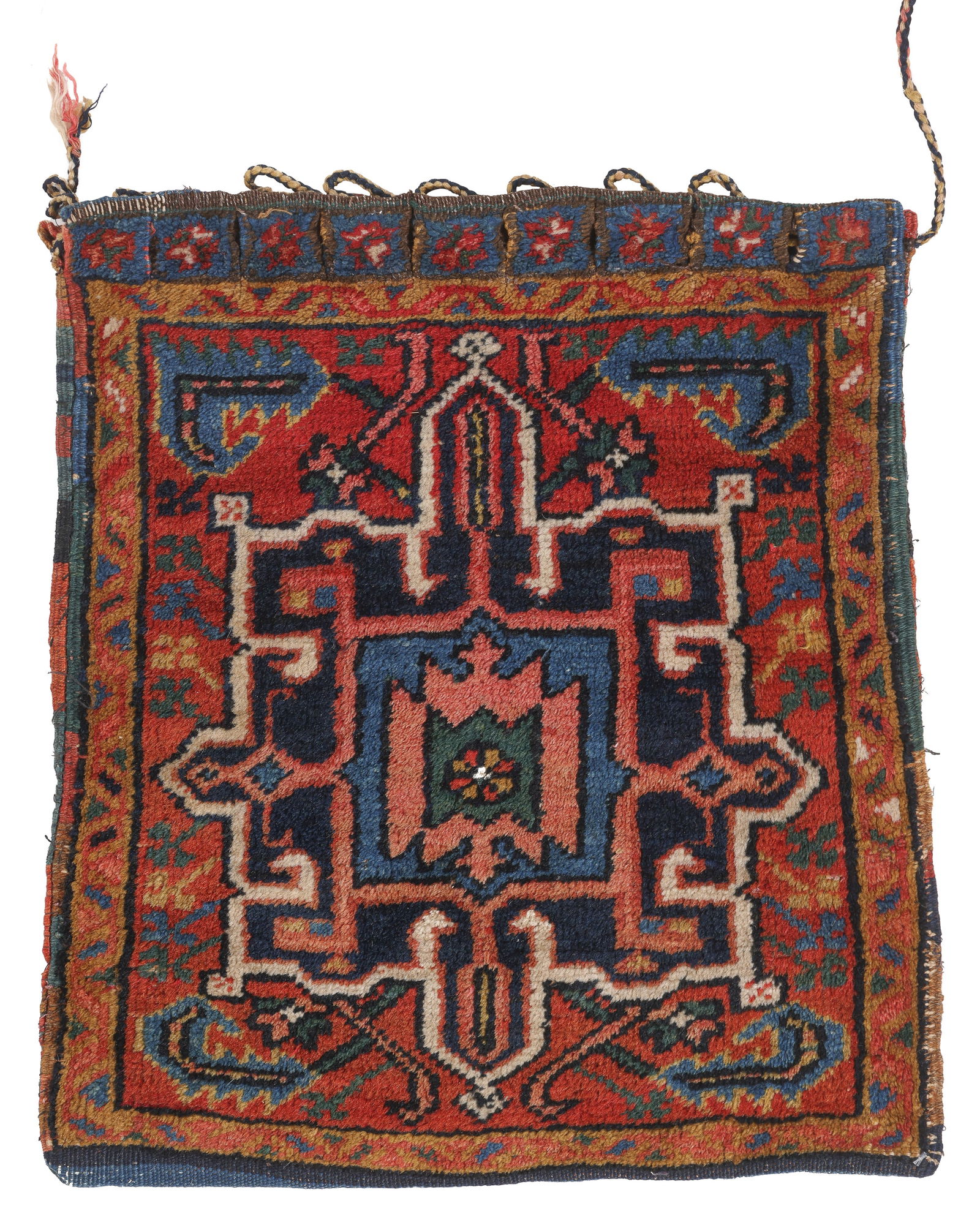 Heriz Saddlebag, Persia, Ca. 1900, 1'9'' x 1'10'' (1 of 2)
