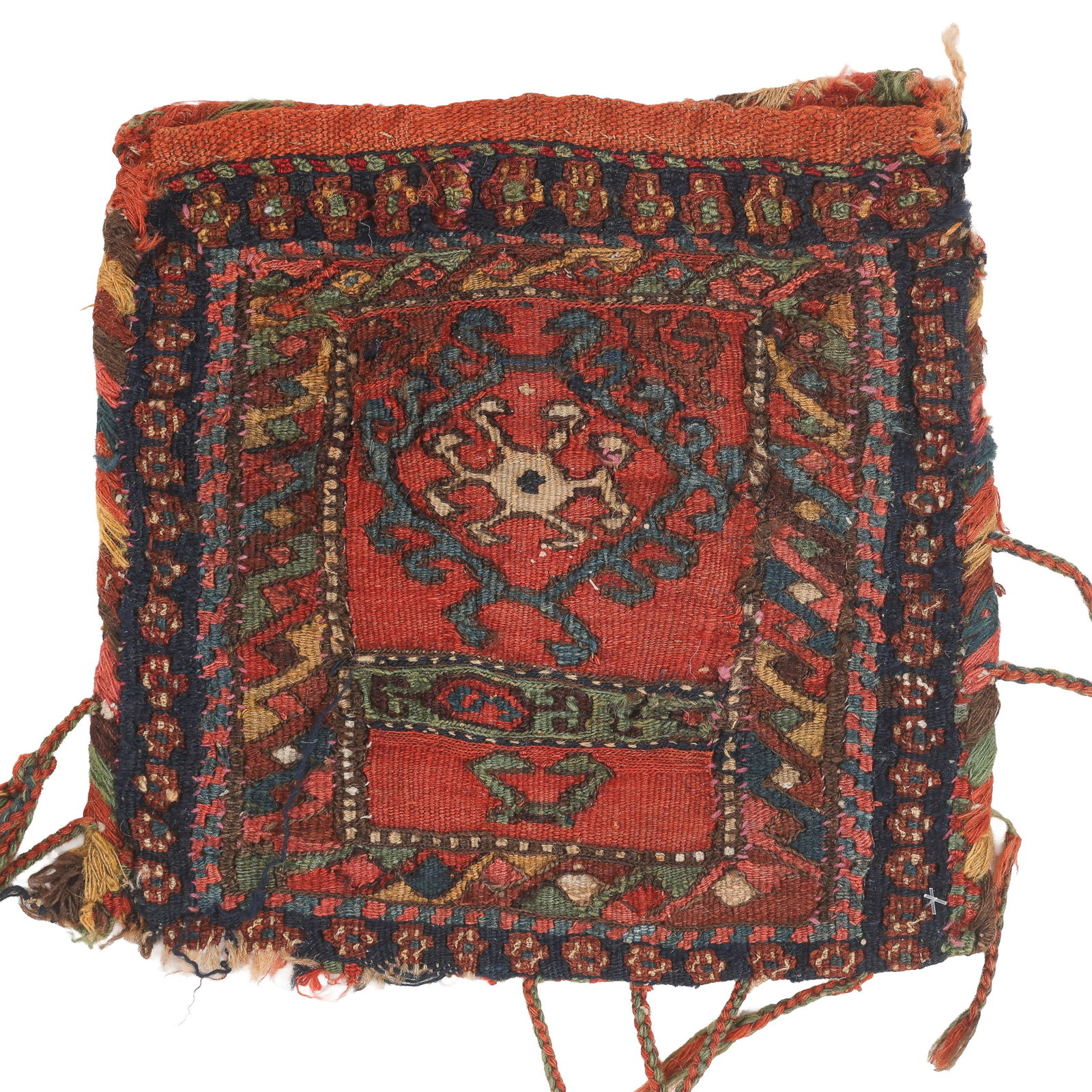 Sumak Chanteh, Transcaucasus, Ca. 1875, 0'11'' x 0'11'': Sumak Chanteh, Transcaucasus, Ca. 1875, 0'11'' x 0'11'' (28 x 28 cm). Weight: 1 lb. Material: wool surface, wool warp.