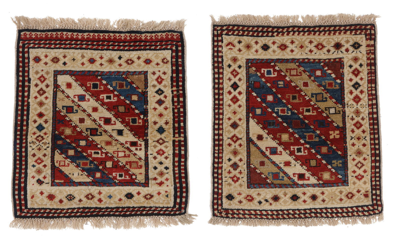 Pair of Pile Bagfaces, Transcaucasus, Early 20th C. (1 of 4)