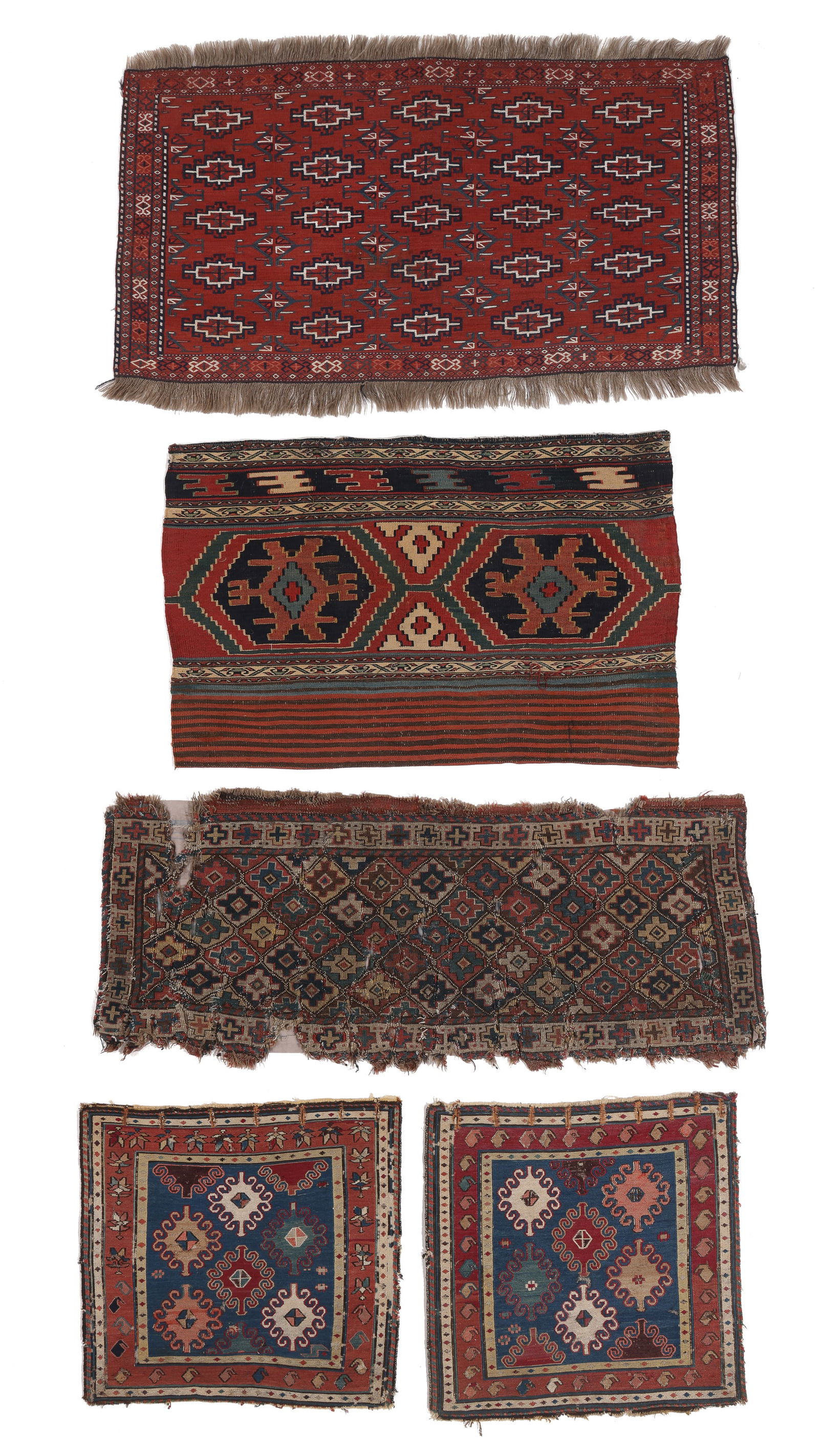 Group of 5 Caucasian & Central Asian Flatwoven Trappings, Late 19th/Early 20th C. (1 of 7)