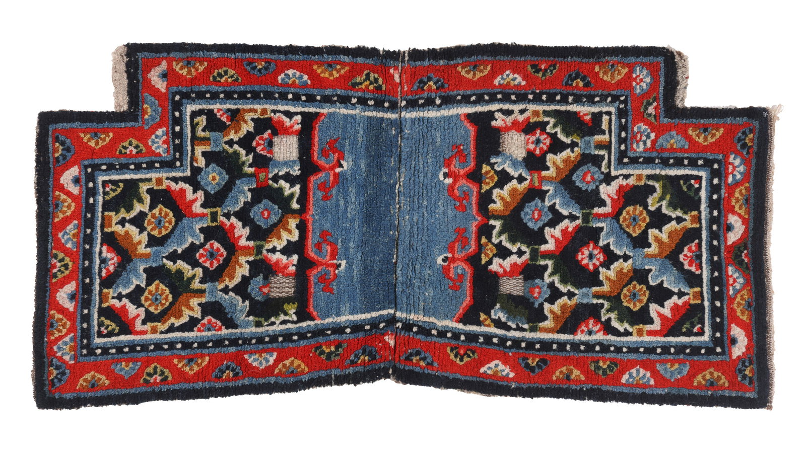 Saddle Rug, Tibet, Ca. 1900, 3'10'' x 1'10'' (1 of 6)