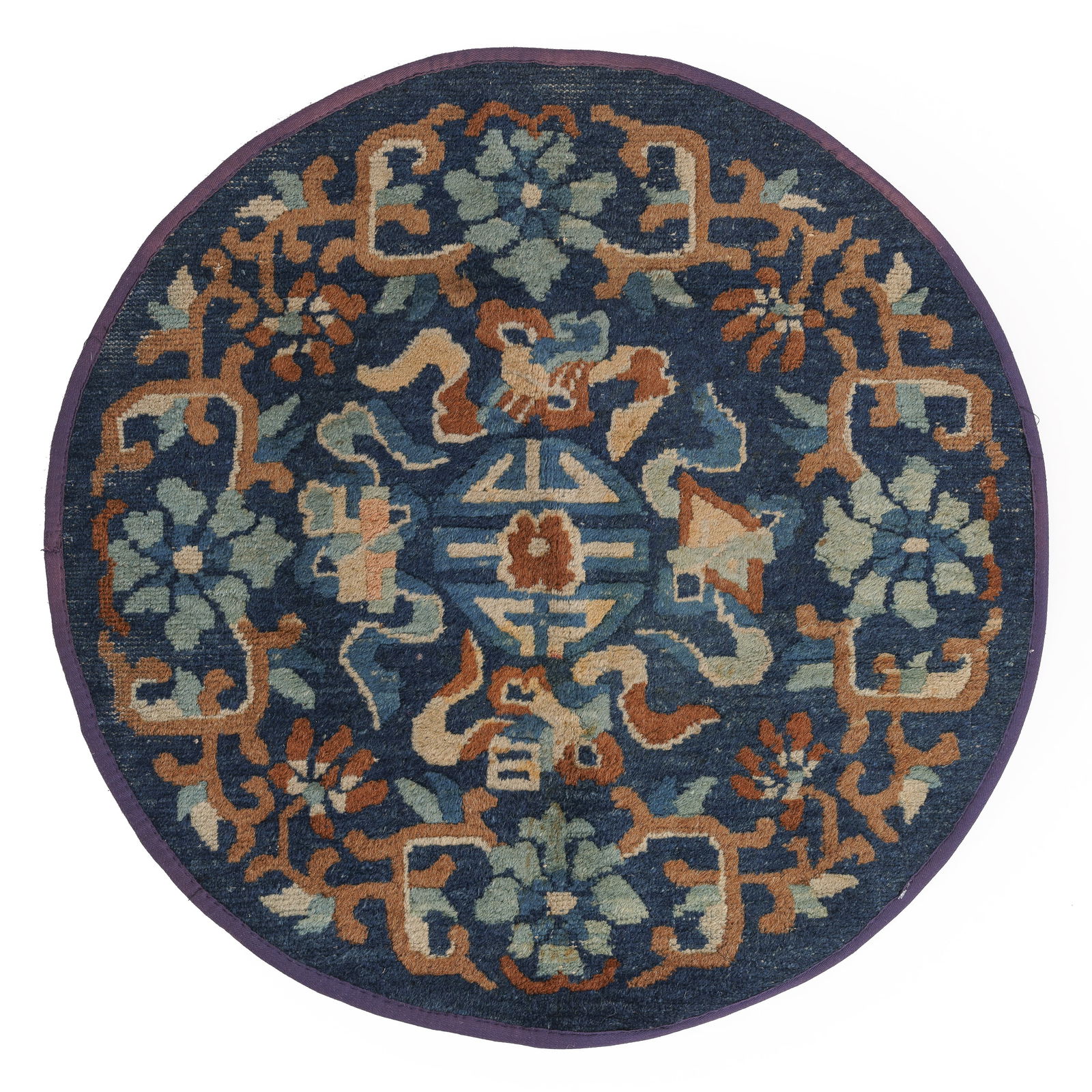 Round Peking Rug, China, Ca. 1900, 2'11'' x 2'11'' (1 of 7)