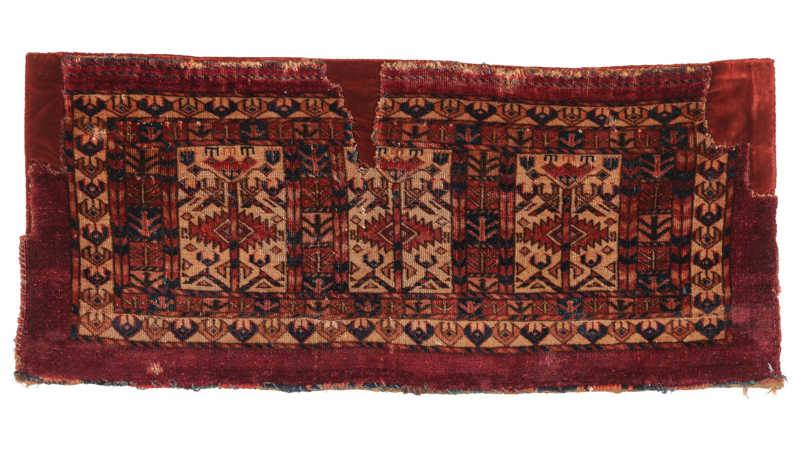 Tekke Mafrash or Kap, Central Asia, 19th C., 1'1" x 2'6'' (1 of 3)