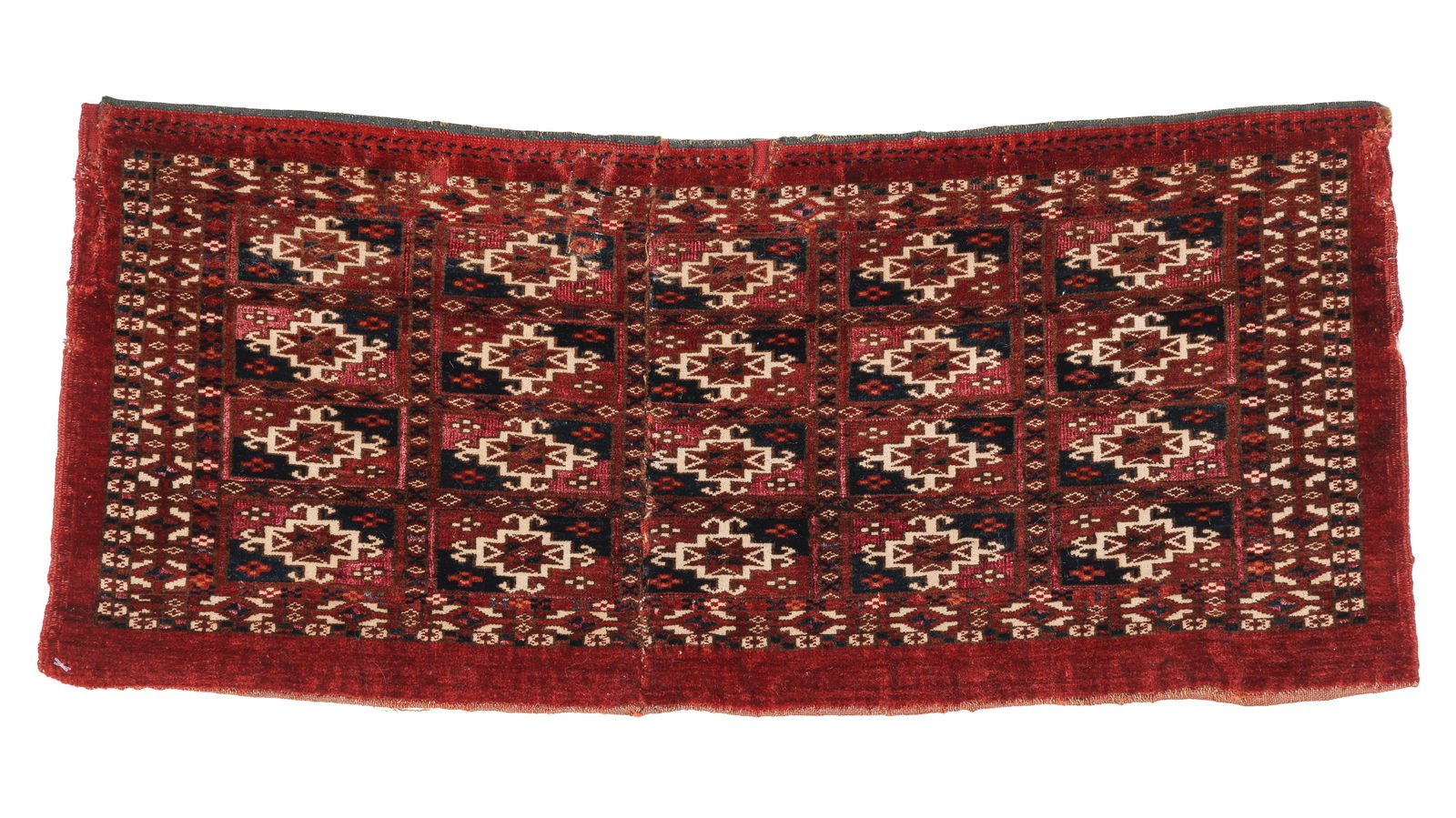 Tekke Turkmen Mafrash, Central Asia, 19th C., 1'0" x 2'4'' (1 of 3)