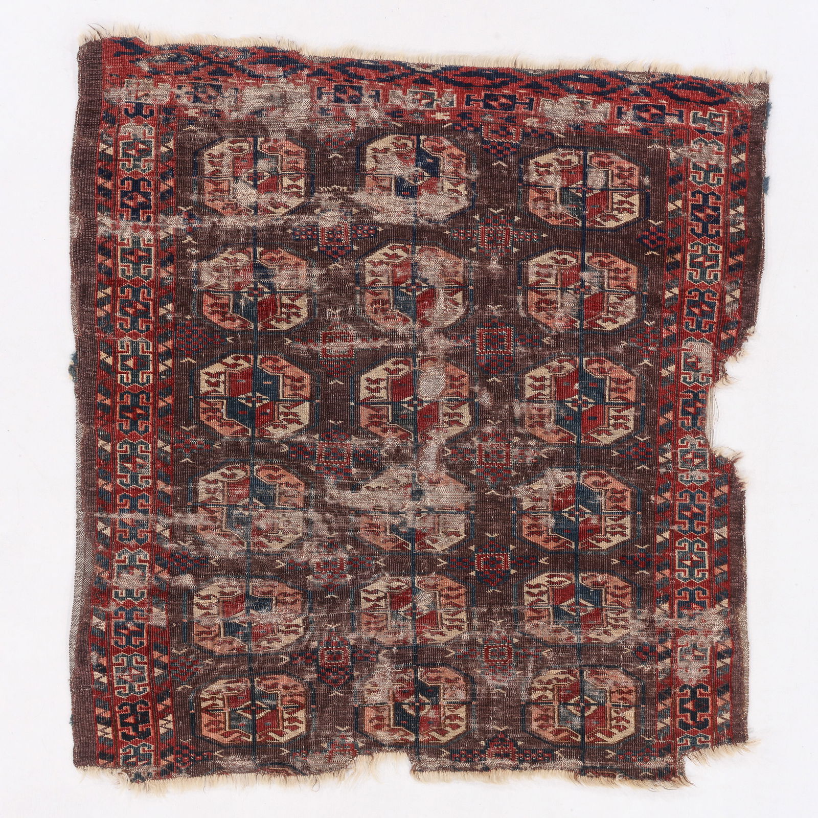 Chodor Rug Fragment, Central Asia, 19th C., 3'11'' x 4'1" (1 of 4)