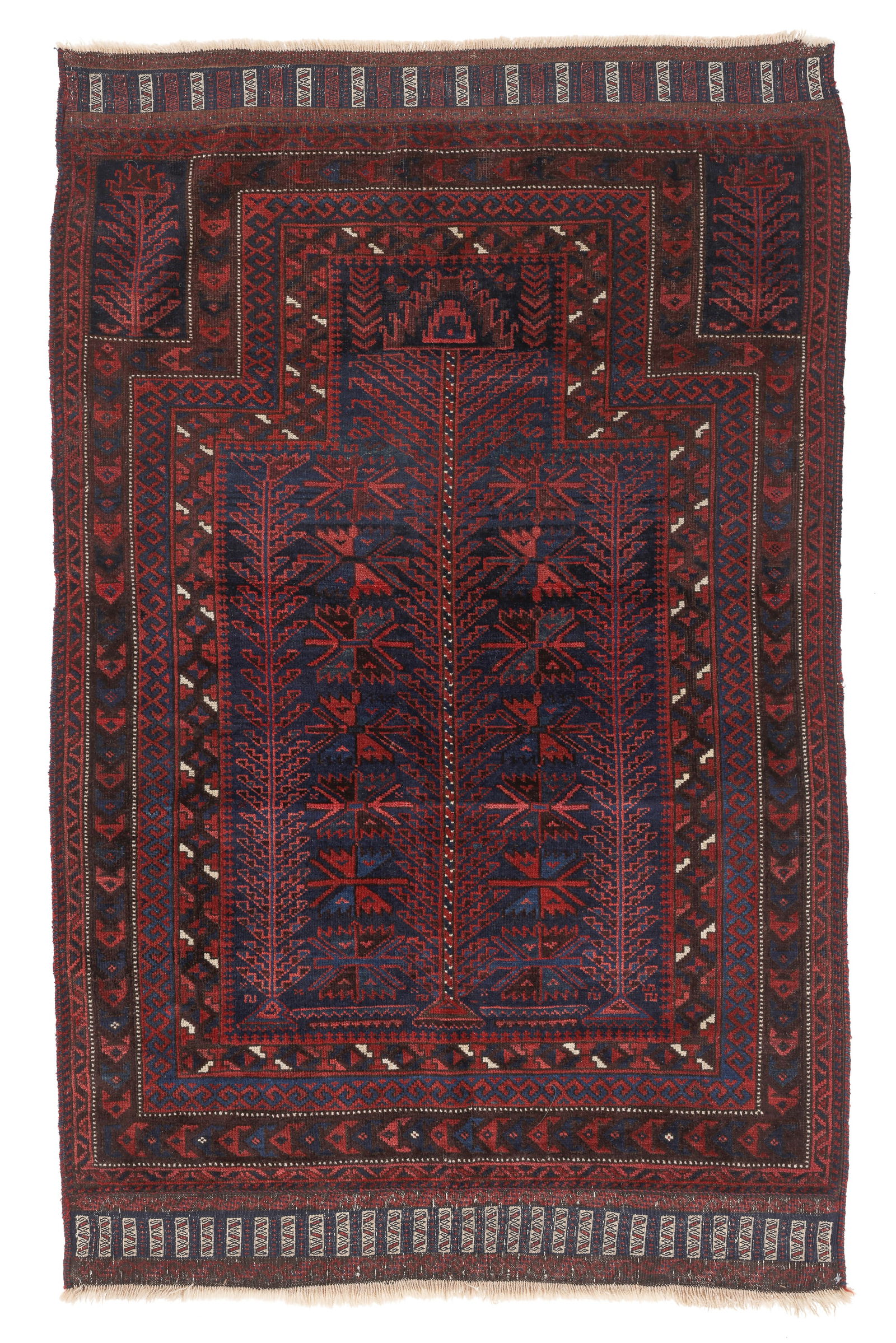 Baluch Prayer Rug, Persia/Afghanistan, Late 19th C., 3'0'' x 4'9'' (1 of 6)