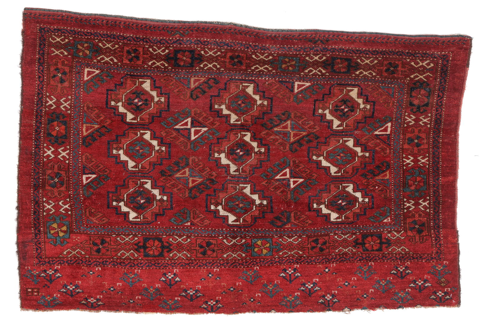 Turkmen Chuval Rug, Middle Amu Darya, 19th C., 4'8'' x 3'2'' (1 of 9)