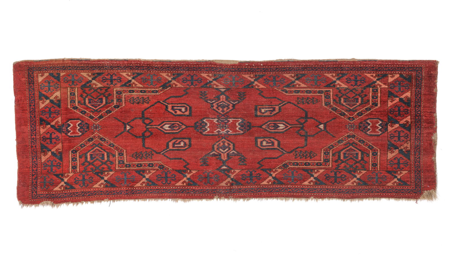 Ersari Jollar, Central Asia, 19th C., 6'3'' x 2'1'': Ersari Jollar, Central Asia, 19th C., 6'3'' x 2'1'' (191 x 64 cm). Weight: 4 lbs. Material: wool pile, wool warp, wool weft.