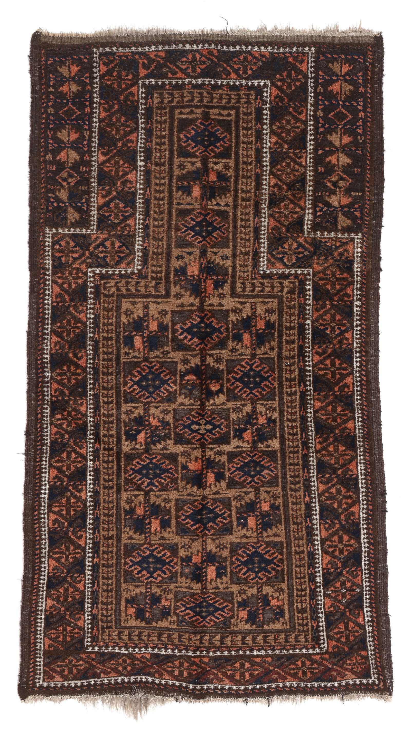 Camel Field Baluch Prayer Rug, NE Persia, Early 20th C., 2'9'' x 5'1'' (1 of 6)
