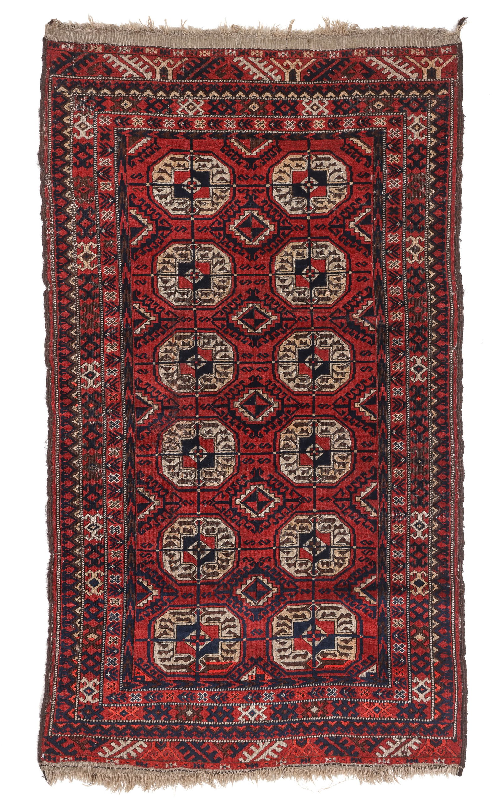 Turkmen Baluch Rug, Persia/Afghanistan, Ca. 1900, 3'2'' x 5'7'' (1 of 6)